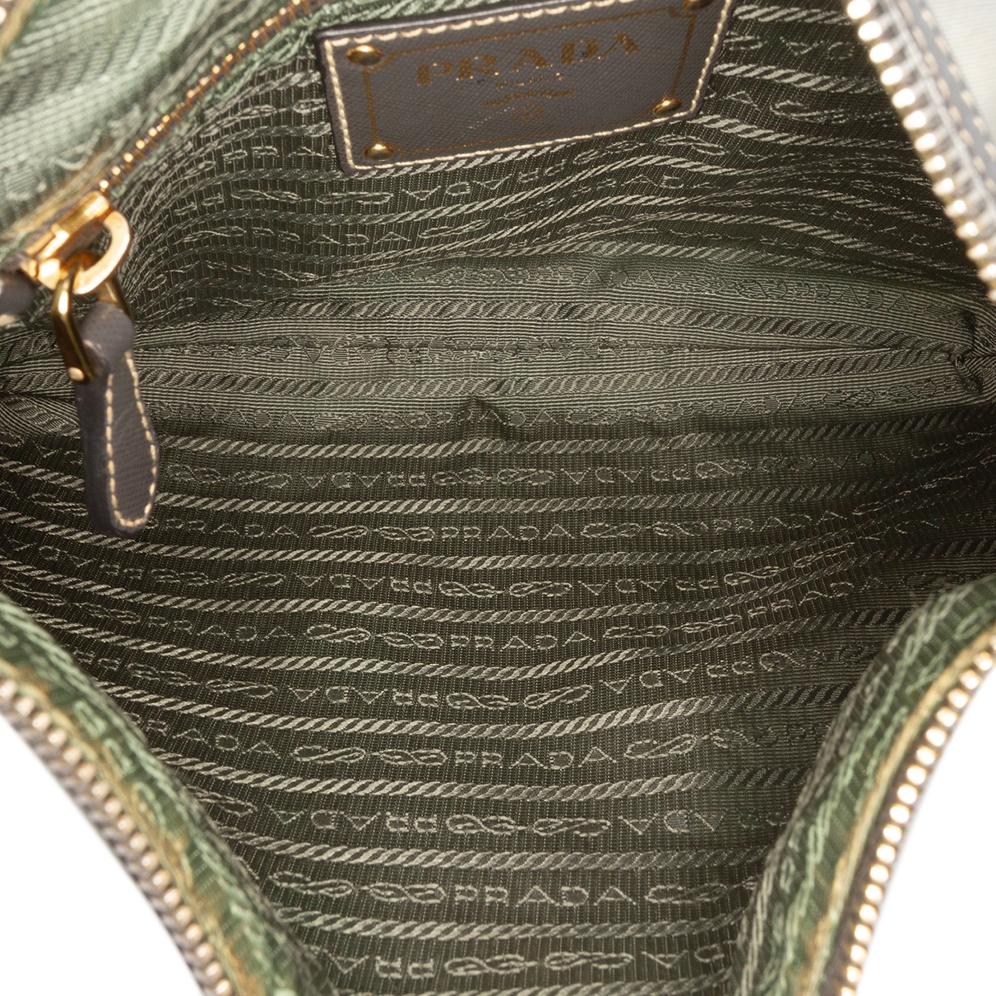 Prada Saffiano Trimmed Tessuto Crossbody