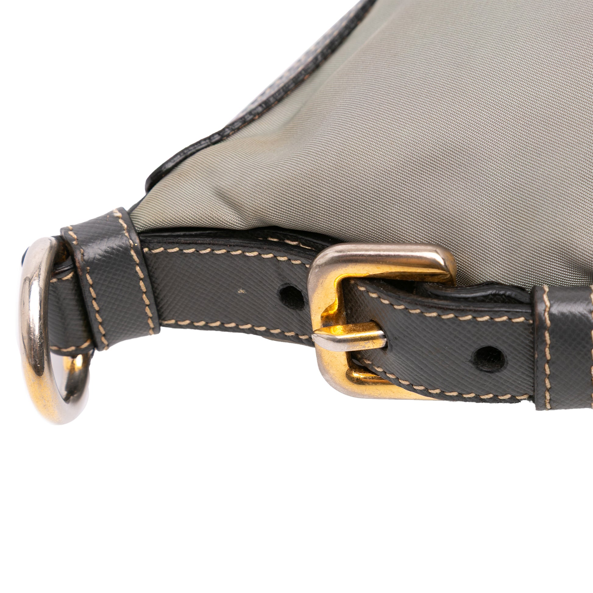 Prada Saffiano Trimmed Tessuto Crossbody