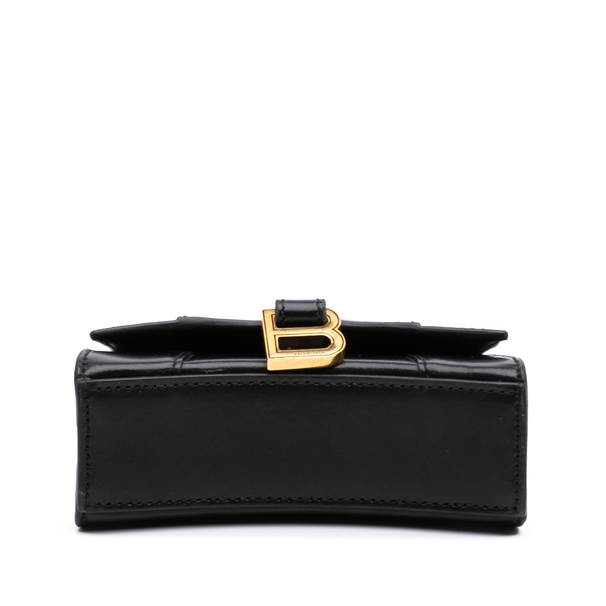 Balenciaga Mini Leather Hourglass Top Handle Bag