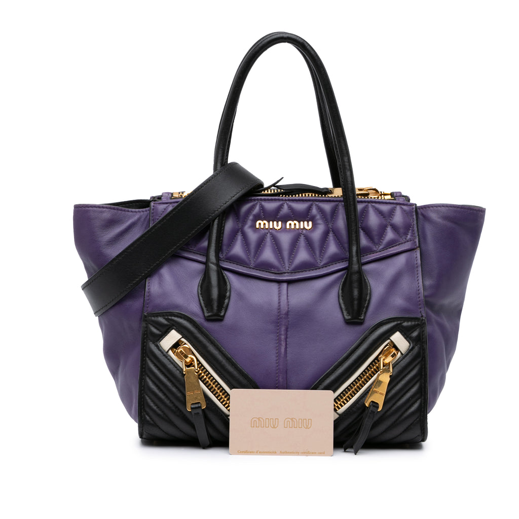 Miu Miu Small Nappa Biker Satchel