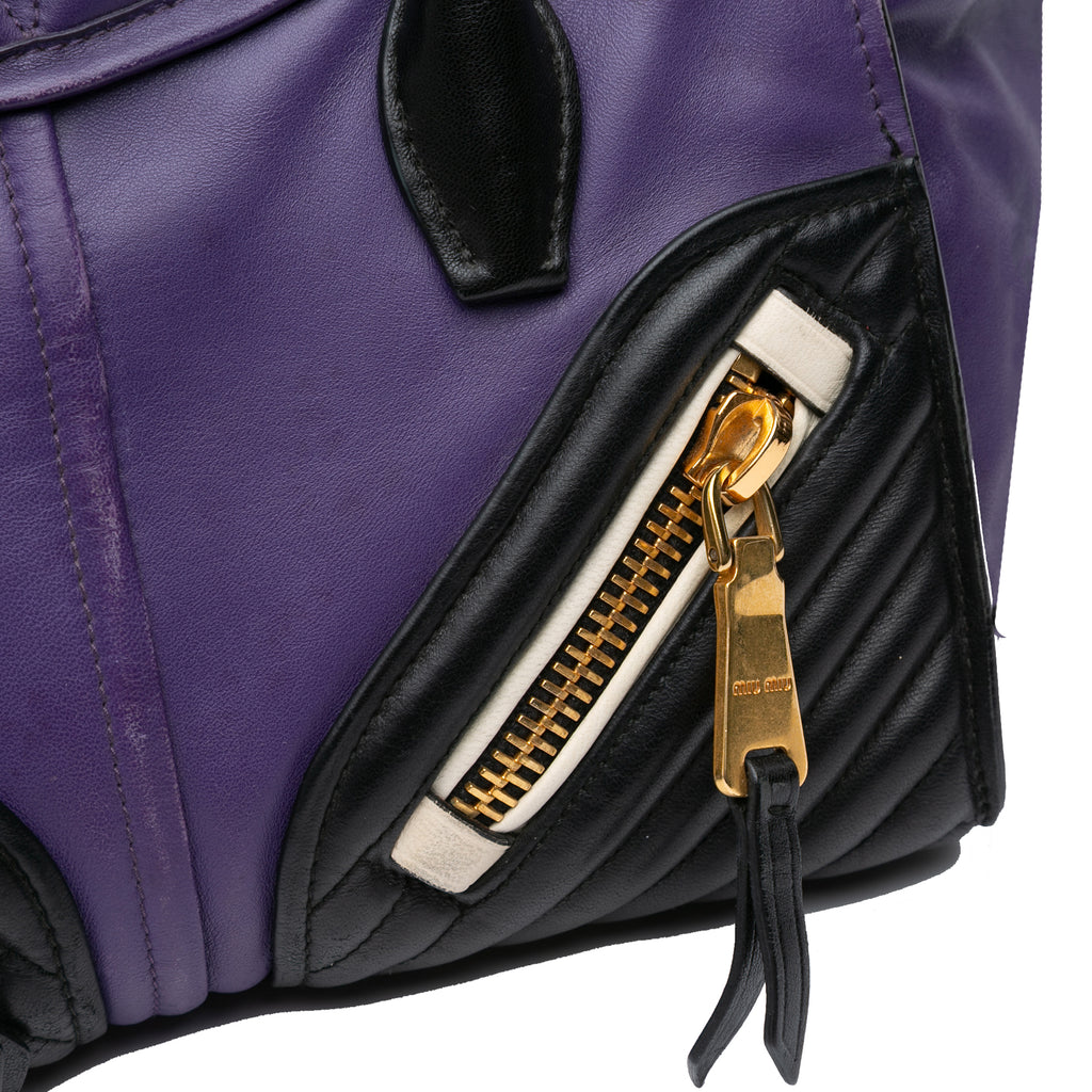 Miu Miu Small Nappa Biker Satchel