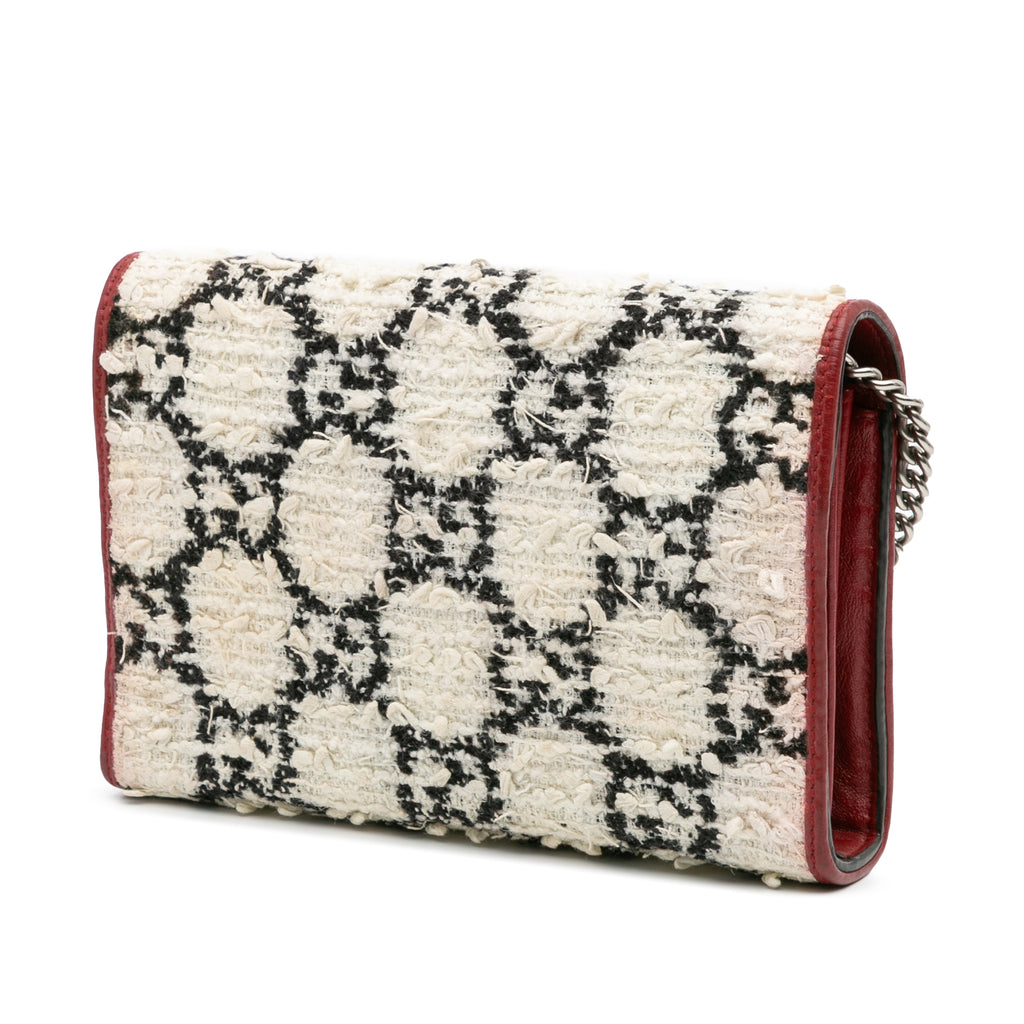 Gucci Mini GG Tweed Dionysus Wallet on Chain
