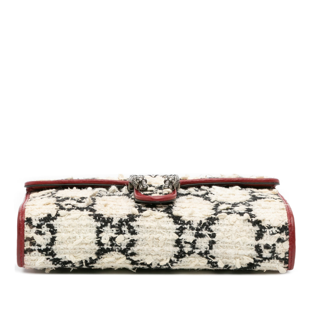 Gucci Mini GG Tweed Dionysus Wallet on Chain