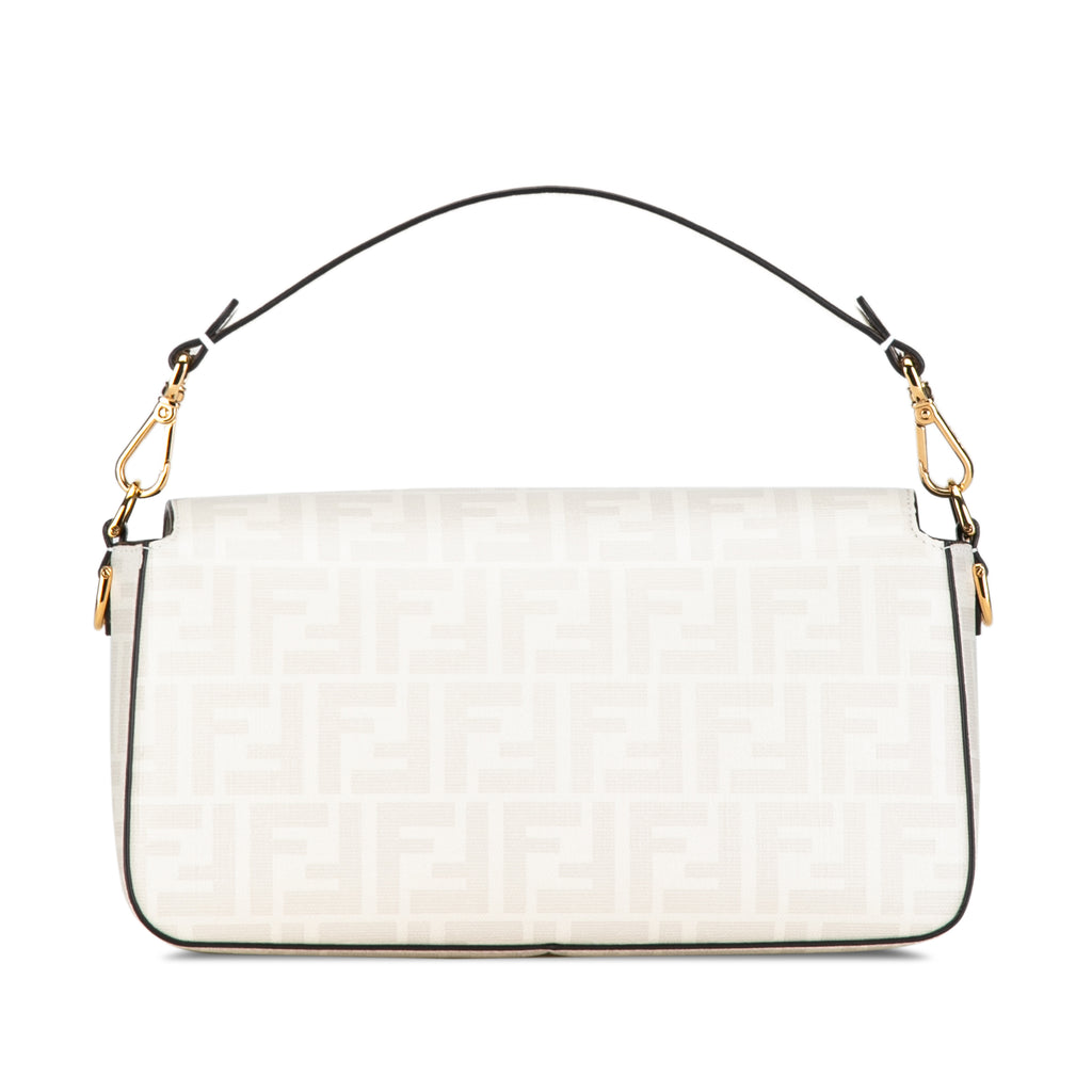 Fendi Zucca Graphic Print Coated Canvas Bikini Girls Baguette Satchel