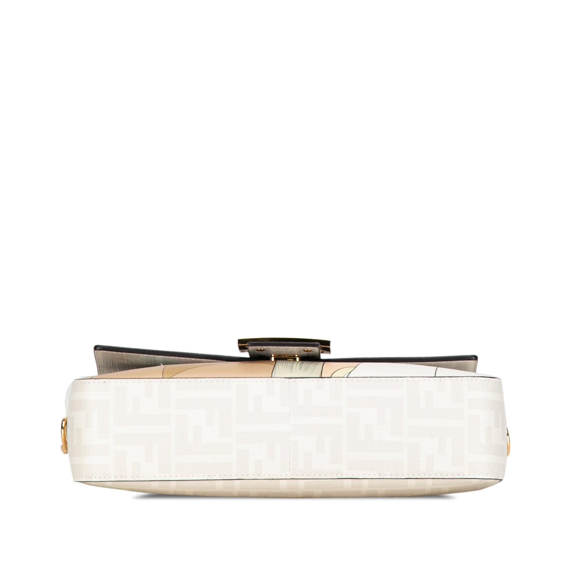 Fendi Zucca Graphic Print Coated Canvas Bikini Girls Baguette Satchel