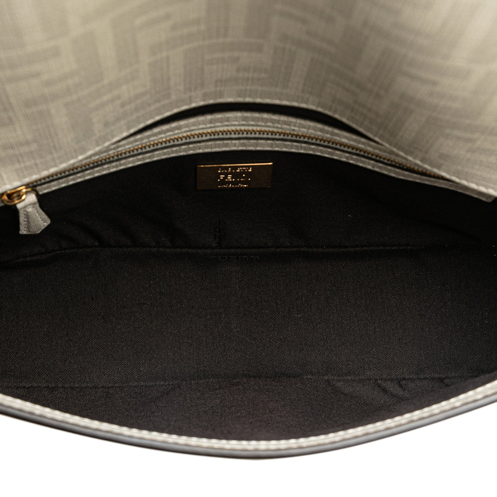 Fendi Zucca Graphic Print Coated Canvas Bikini Girls Baguette Satchel