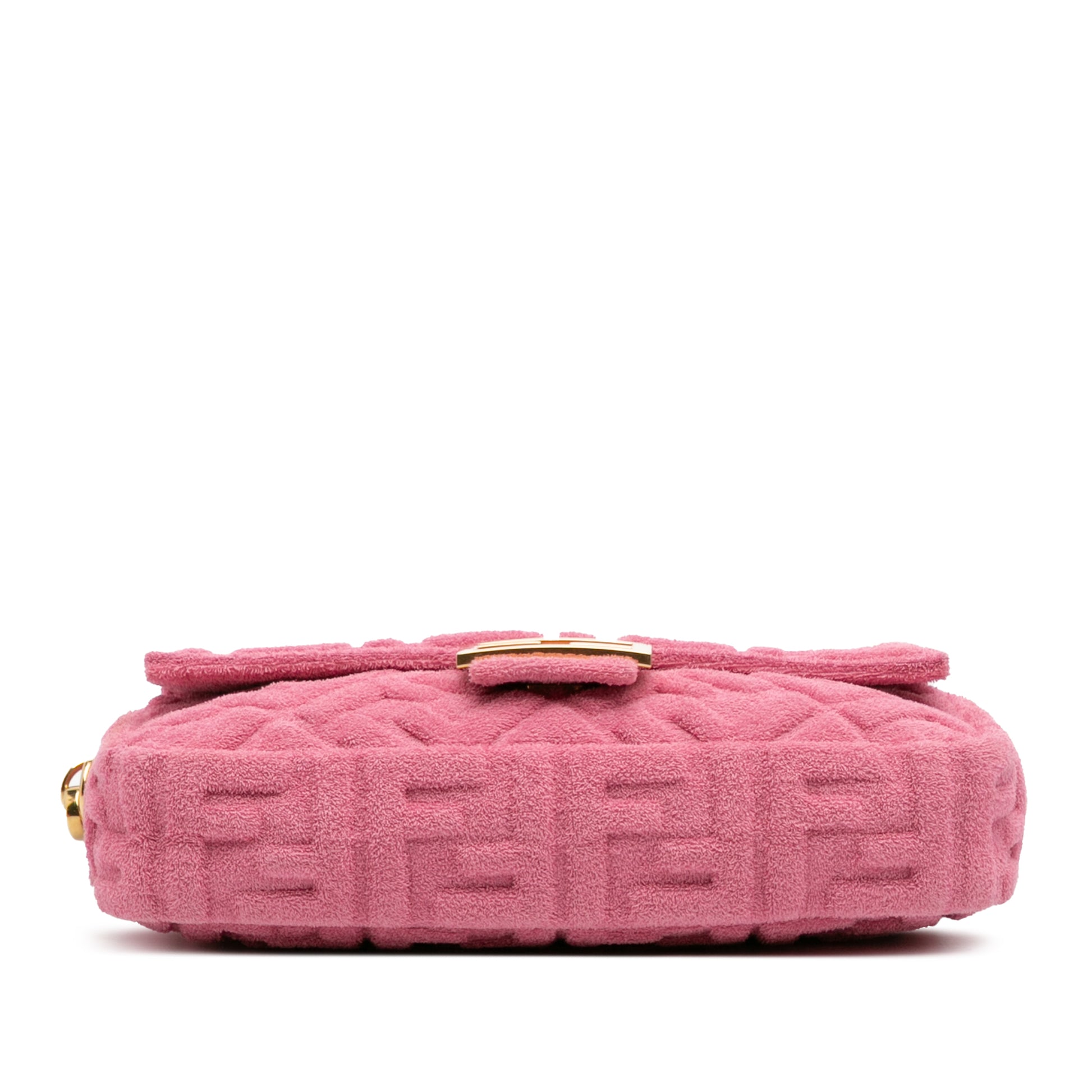 Fendi Zucca Embossed Terry Cloth Baguette Satchel