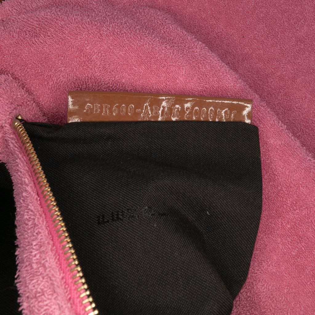 Fendi Zucca Embossed Terry Cloth Baguette Satchel