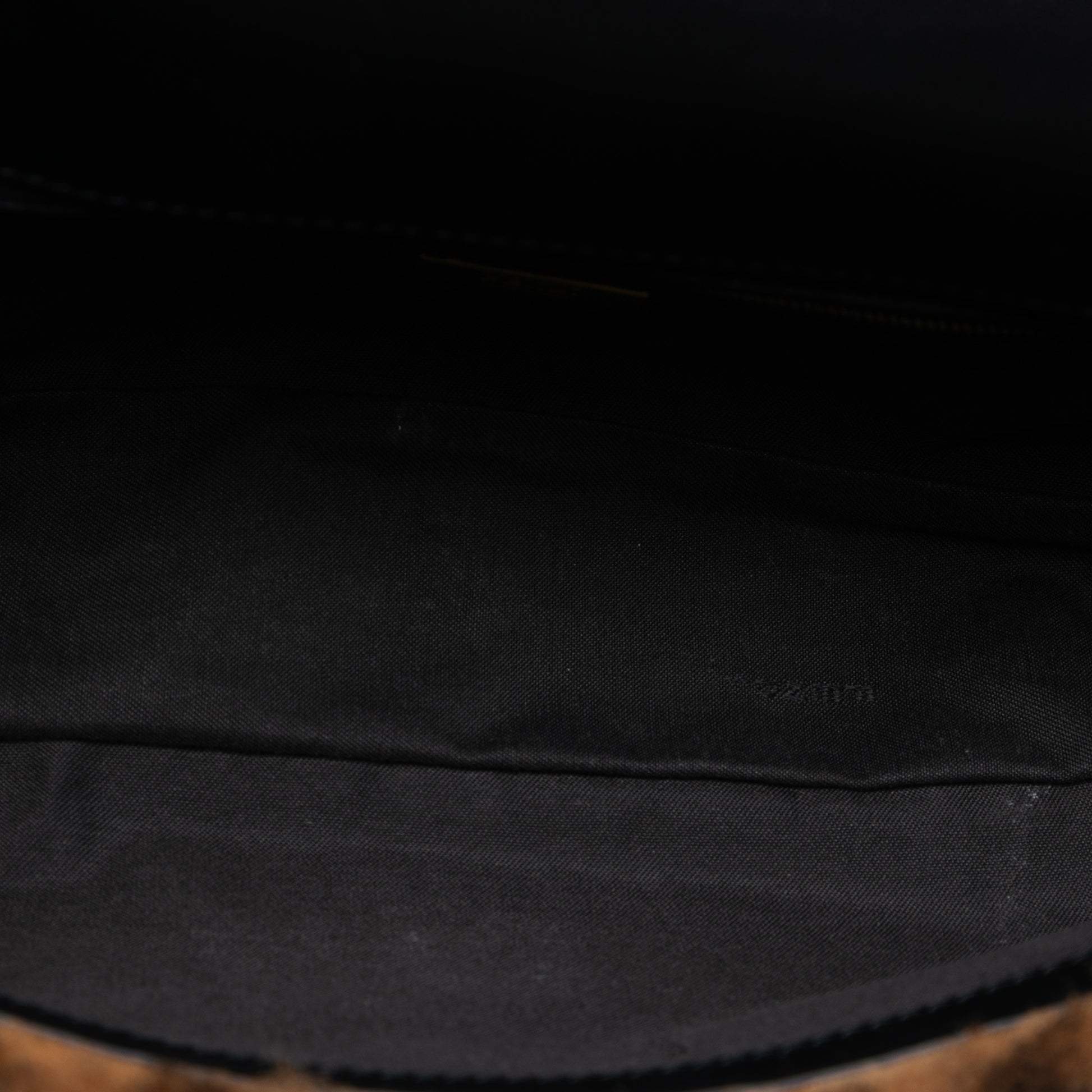 Fendi Medium Zucca Shearling Baguette Satchel