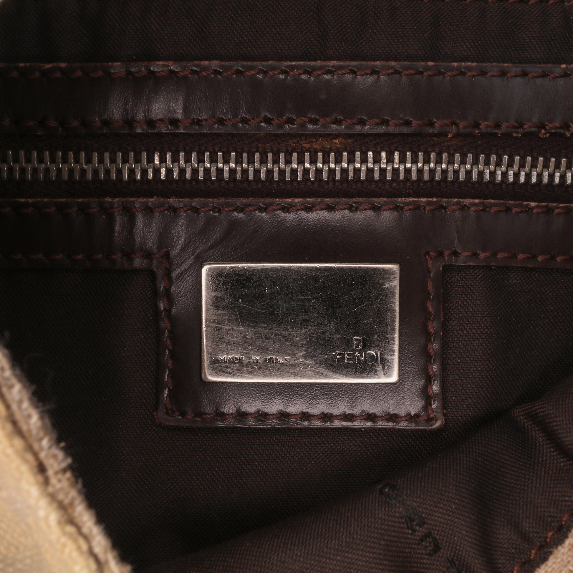 Fendi Zucca Canvas Baguette