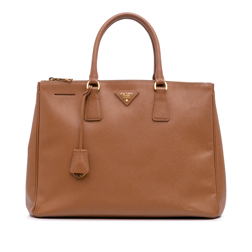 Prada Large Saffiano Lux Galleria Double Zip Satchel