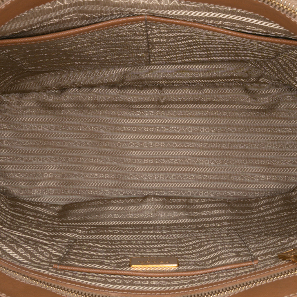 Prada Large Saffiano Lux Galleria Double Zip Satchel