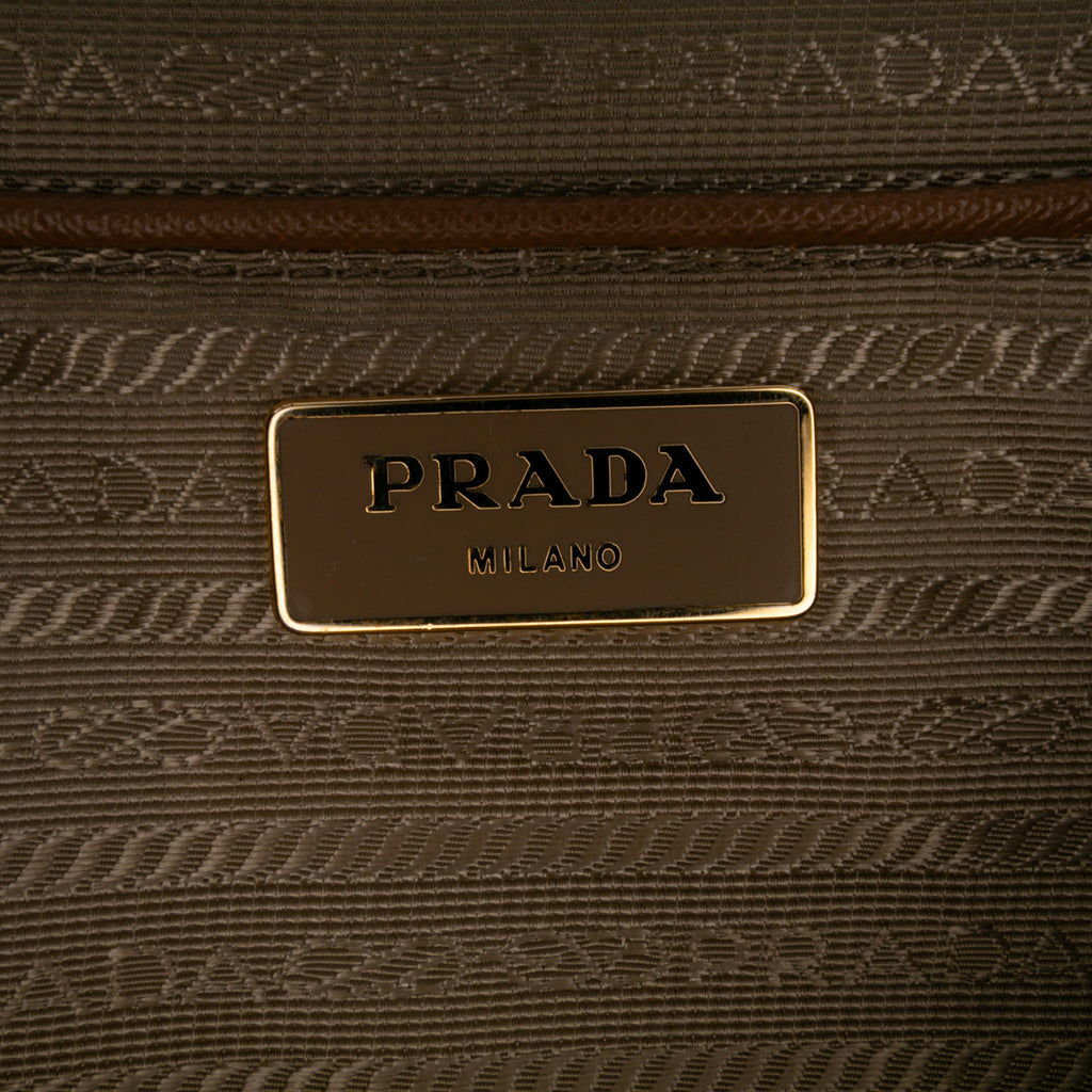 Prada Large Saffiano Lux Galleria Double Zip Satchel