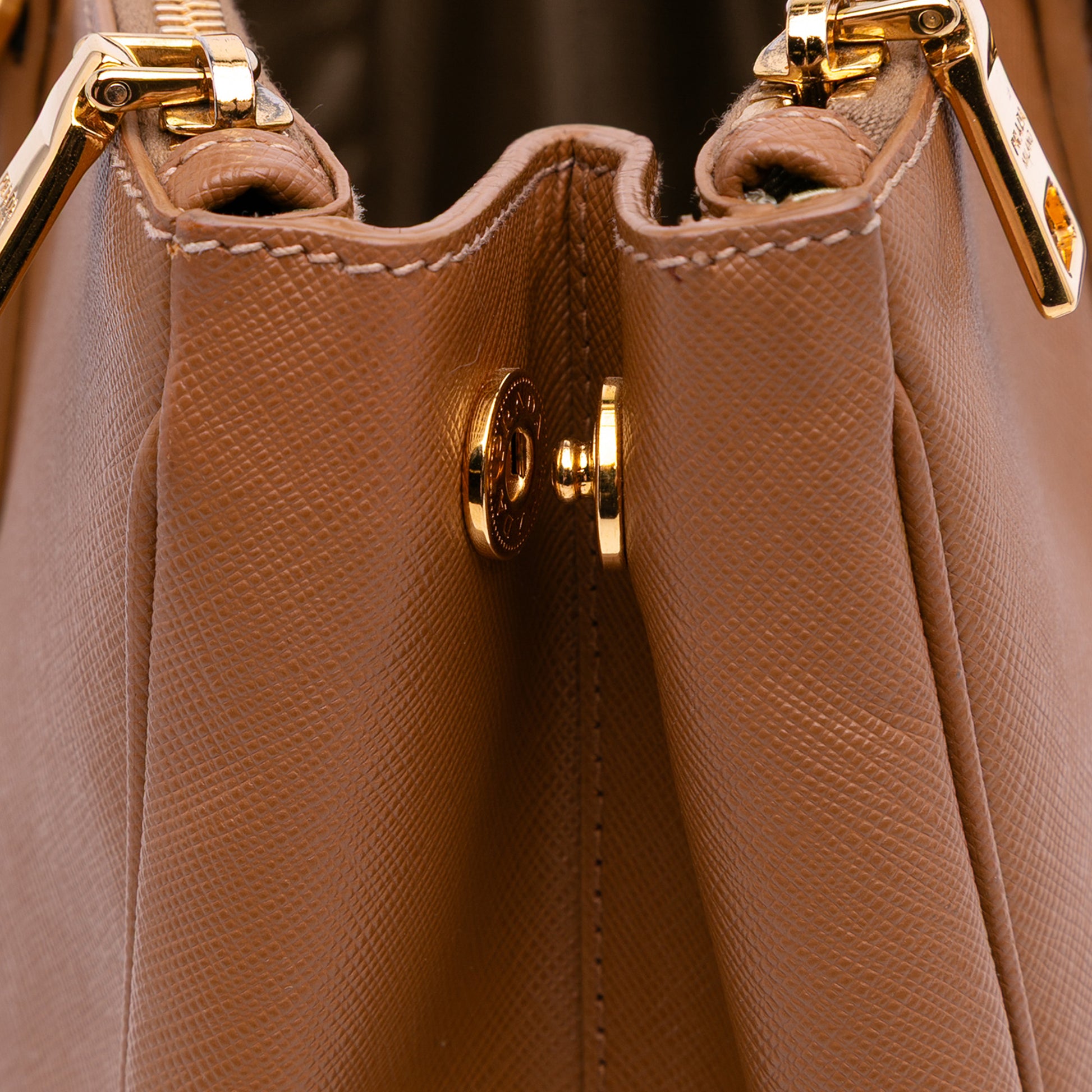 Prada Large Saffiano Lux Galleria Double Zip Satchel