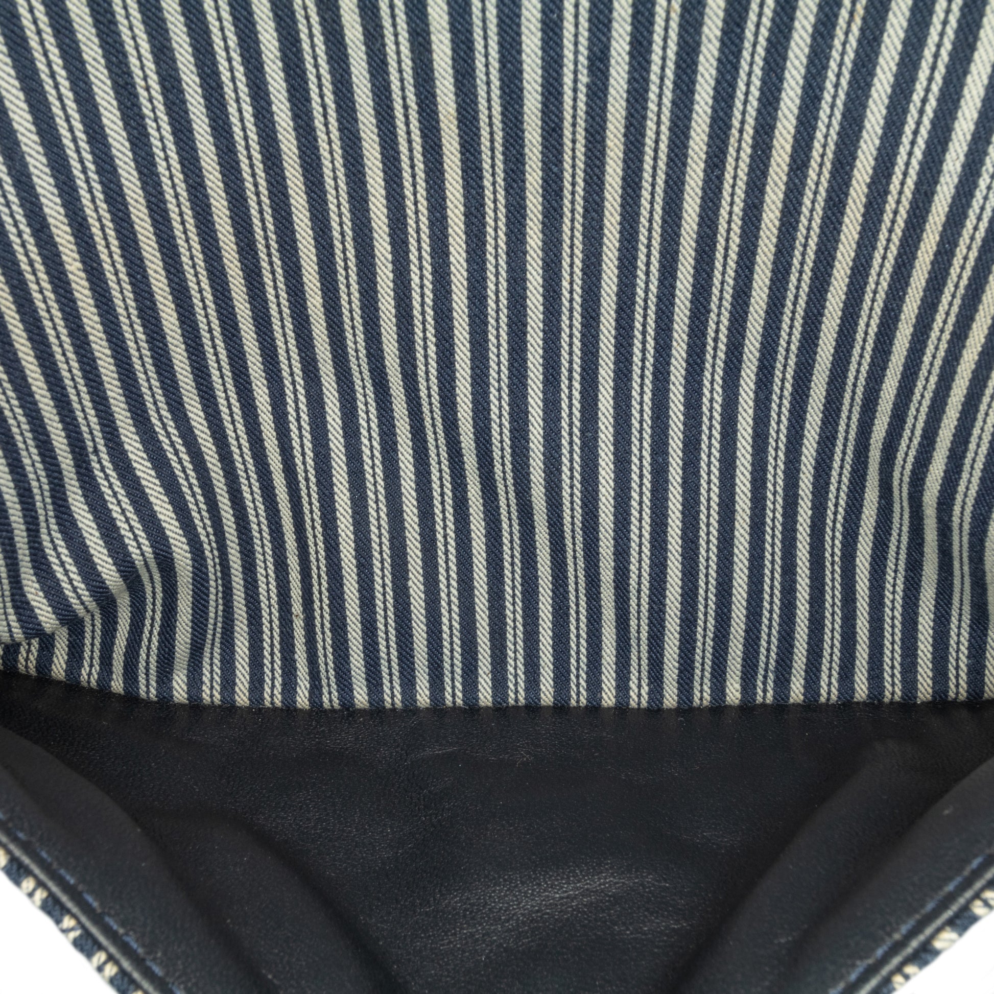 Chanel Medium Classic Canvas Sequin Stripes Double Flap