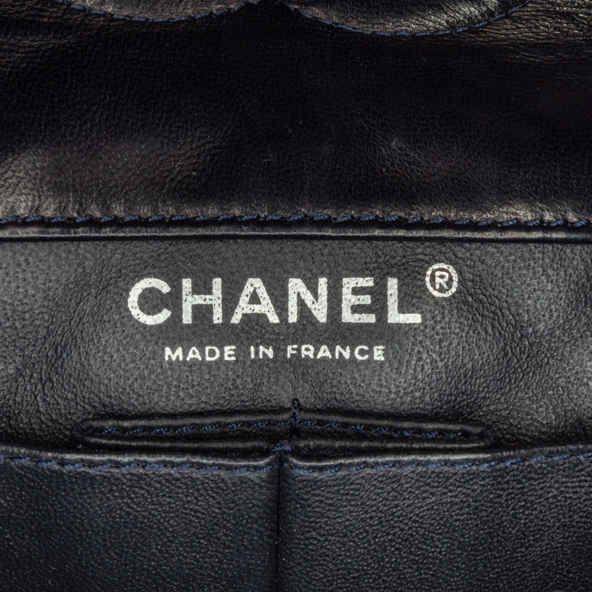 Chanel Medium Classic Canvas Sequin Stripes Double Flap