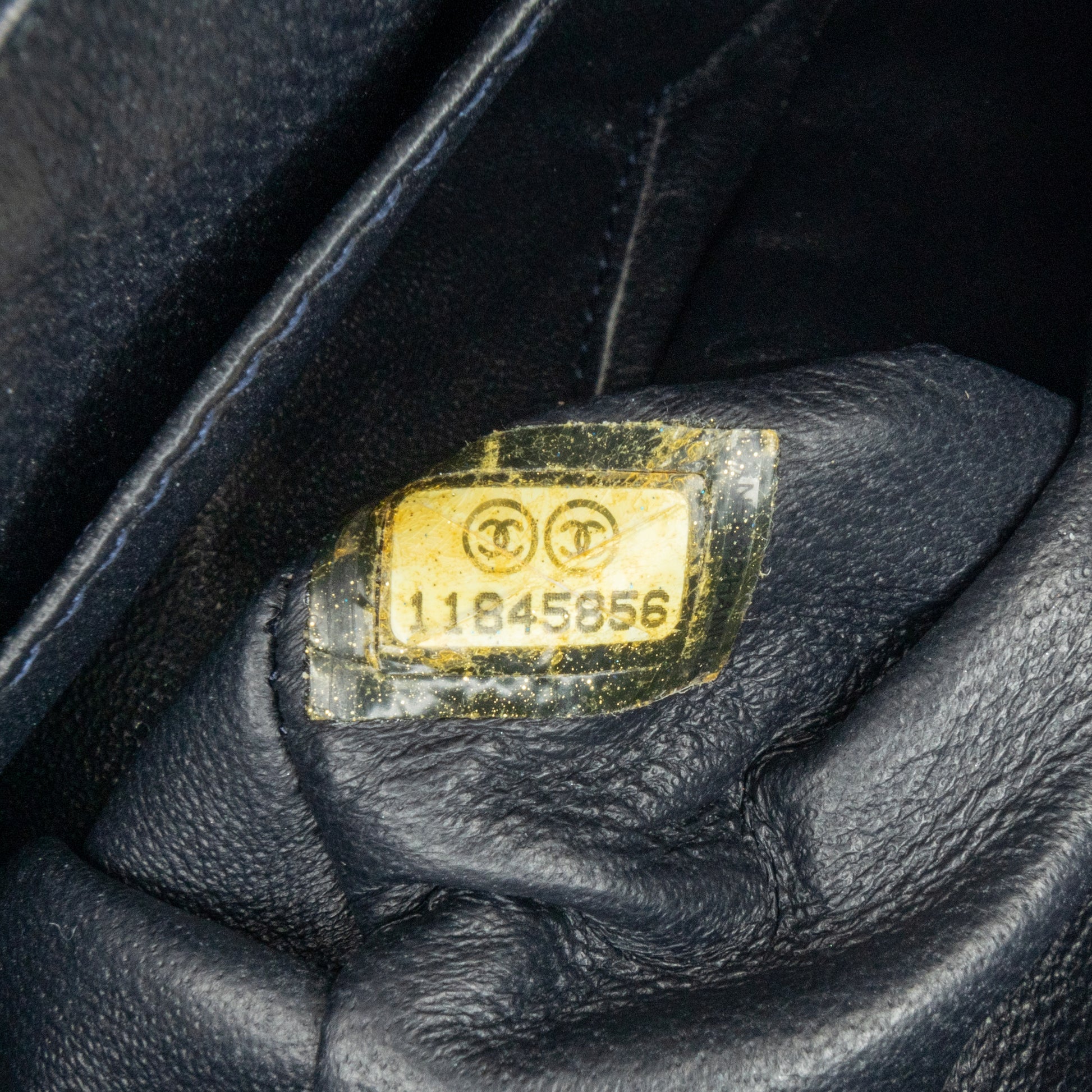 Chanel Medium Classic Canvas Sequin Stripes Double Flap