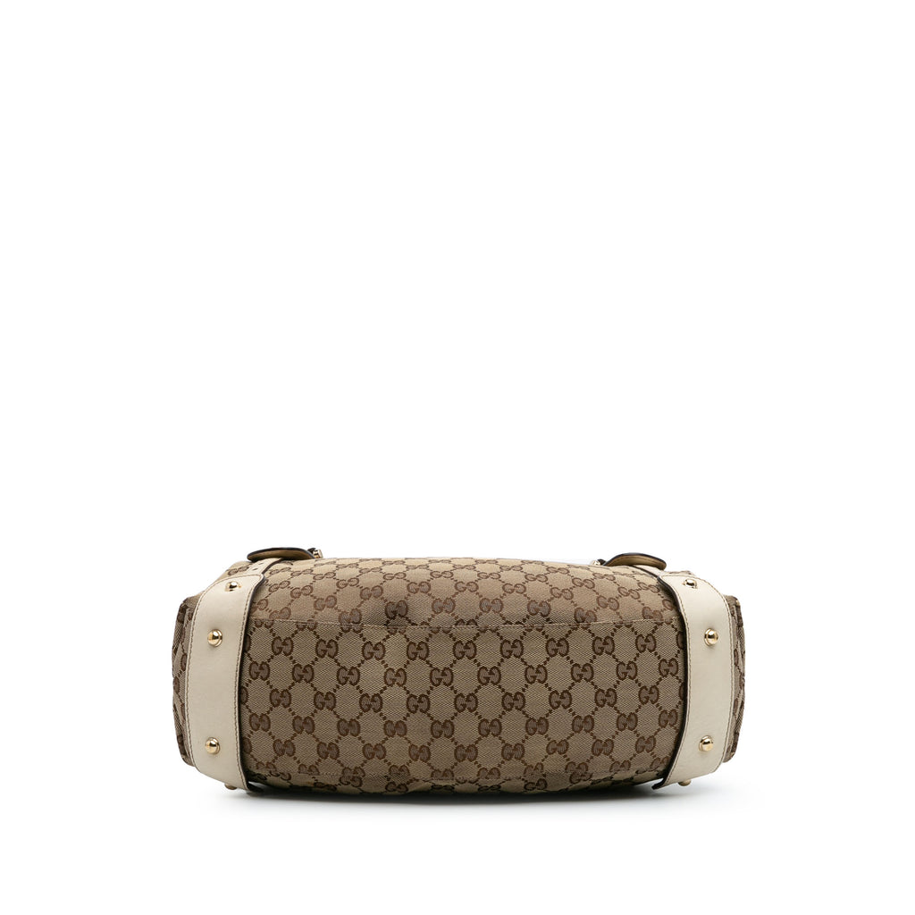 Gucci Small GG Canvas Horsebit Pelham Shoulder Bag