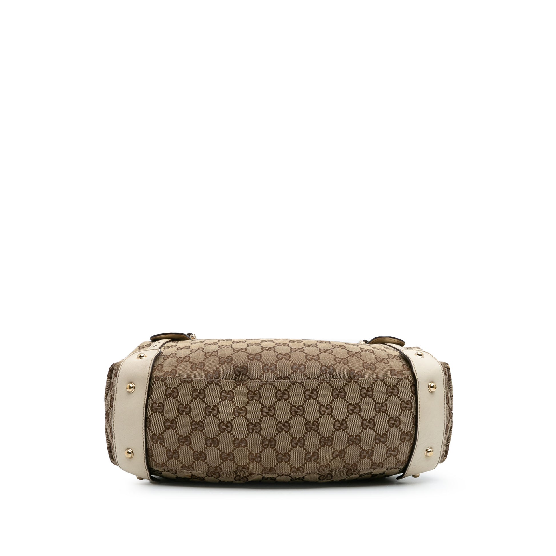 Gucci Small GG Canvas Horsebit Pelham Shoulder Bag
