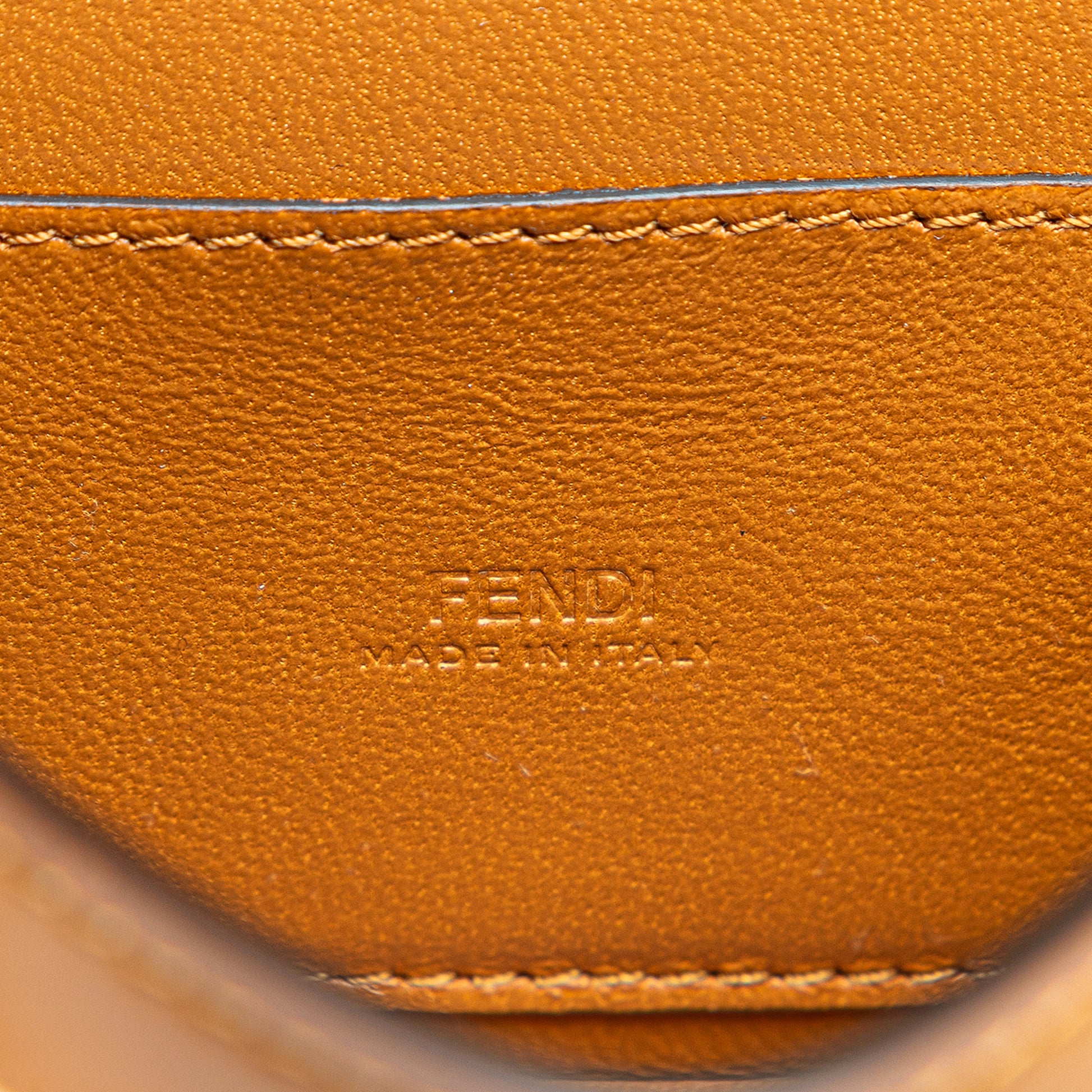 Fendi Nano Bag F Glossy Calfskin Handbag