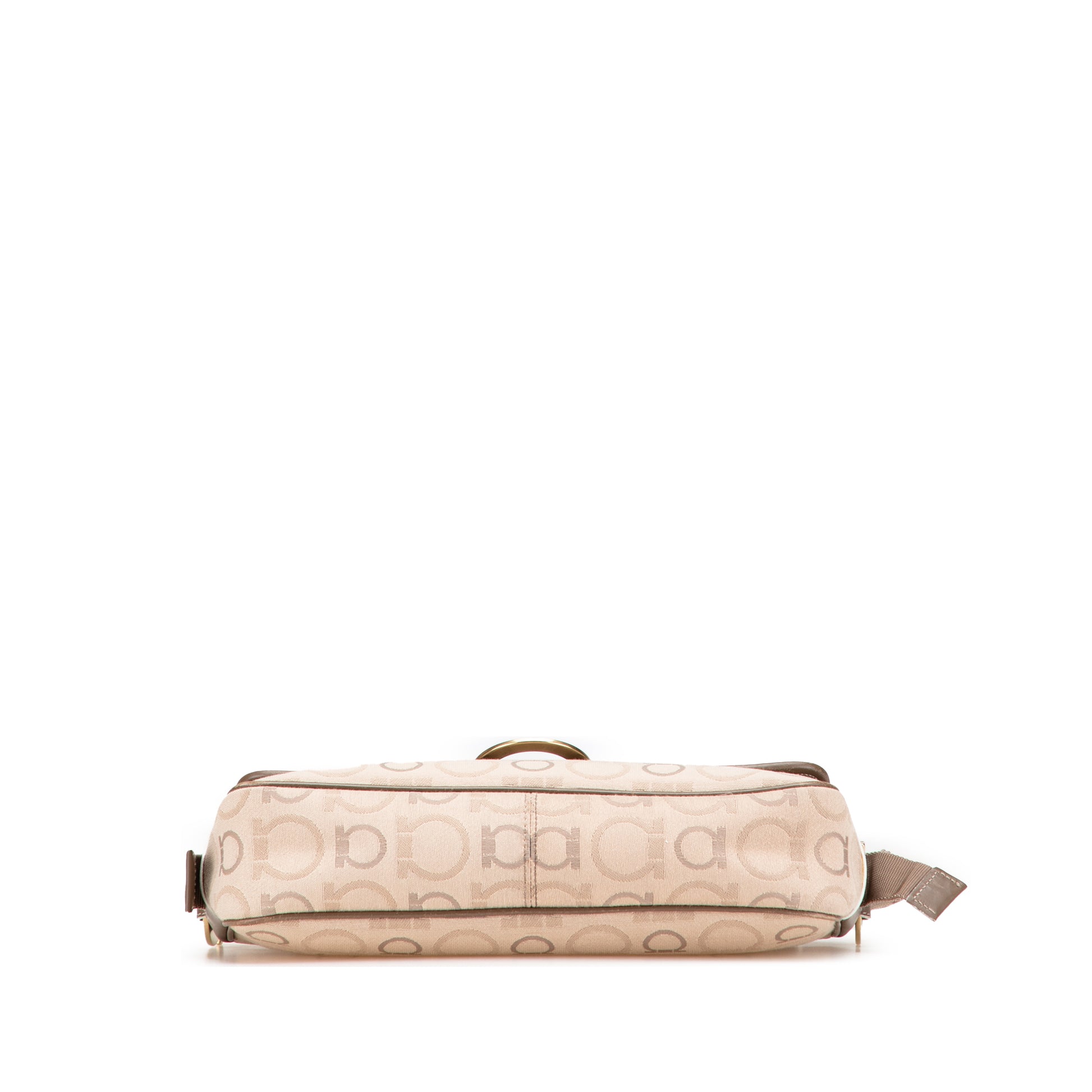 Ferragamo Gancini Canvas Shoulder Bag