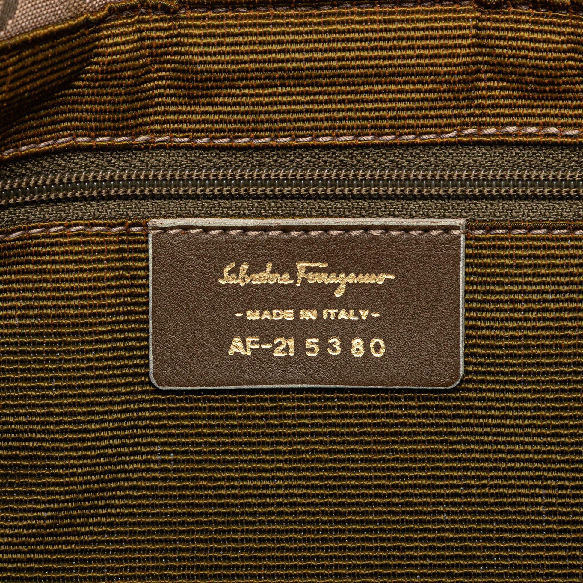 Ferragamo Gancini Canvas Shoulder Bag