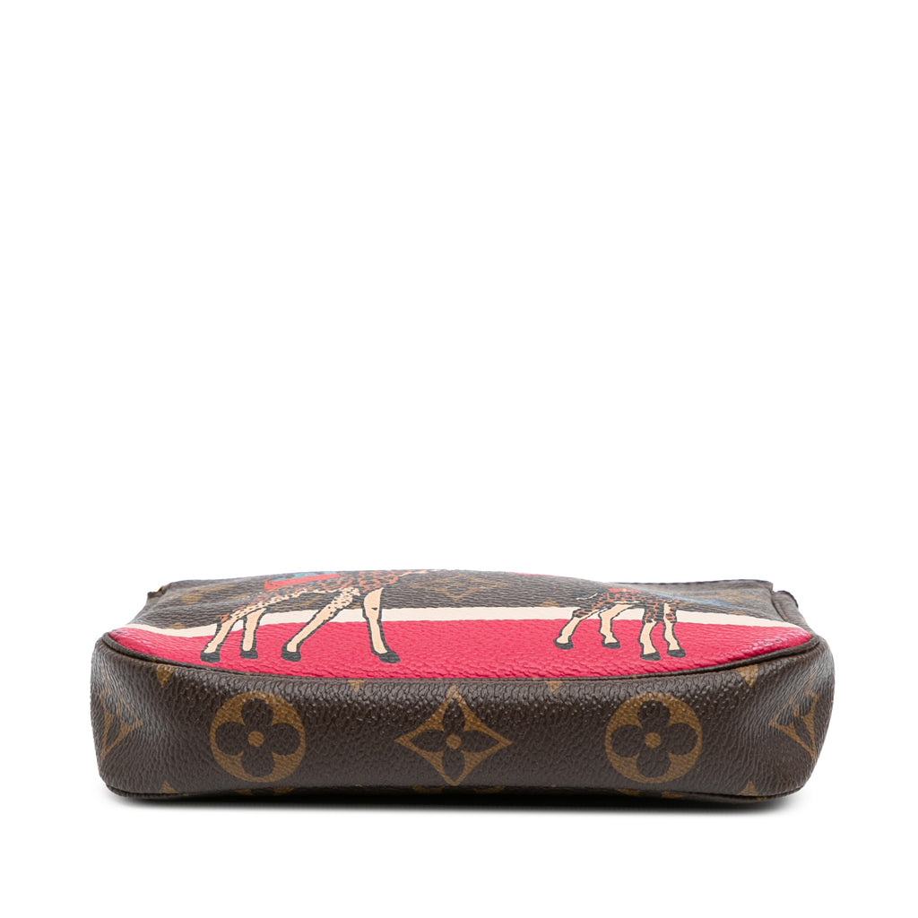 Louis Vuitton Monogram Giraffe Christmas Mini Pochette Accessoires
