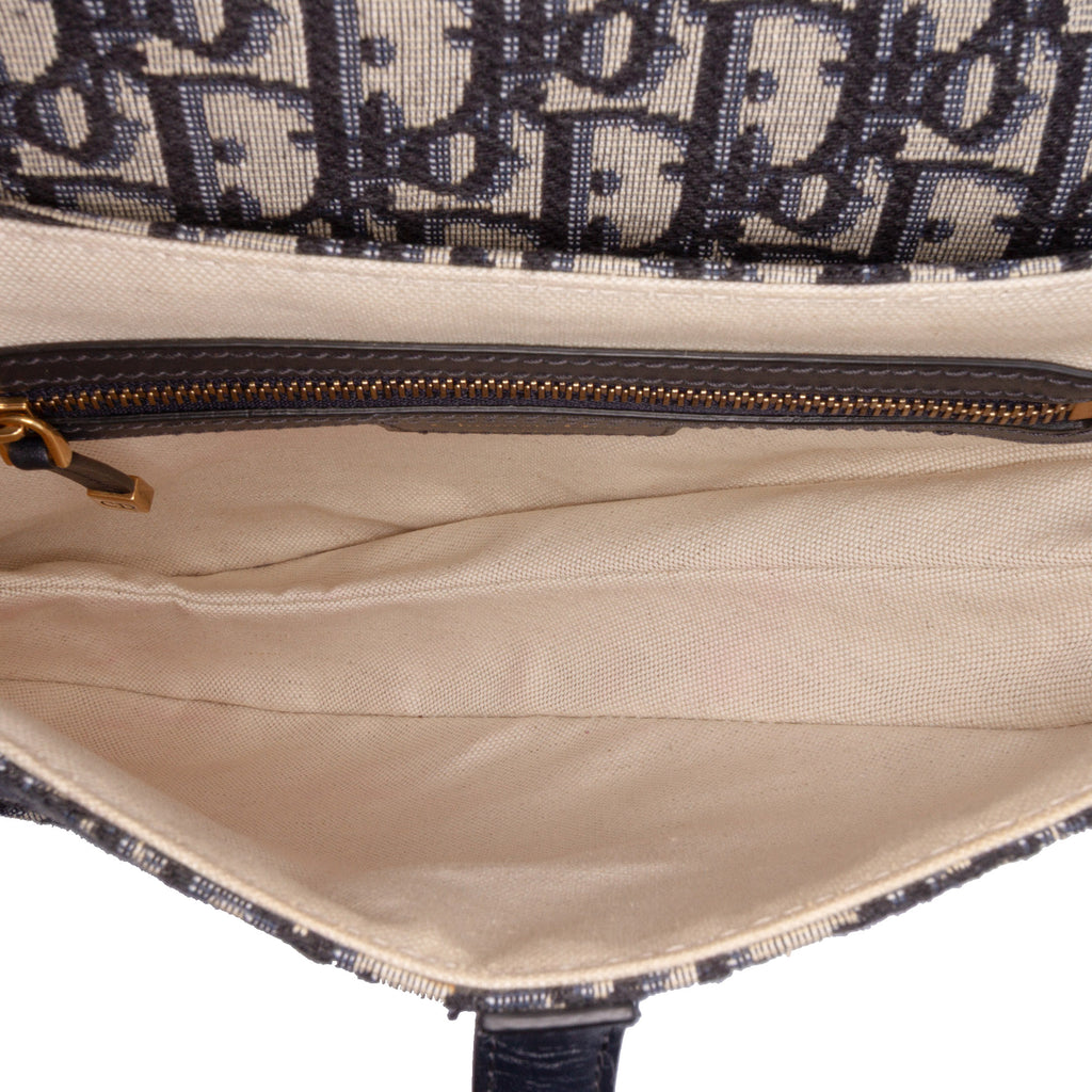 Dior Oblique Canvas Saddle Bag
