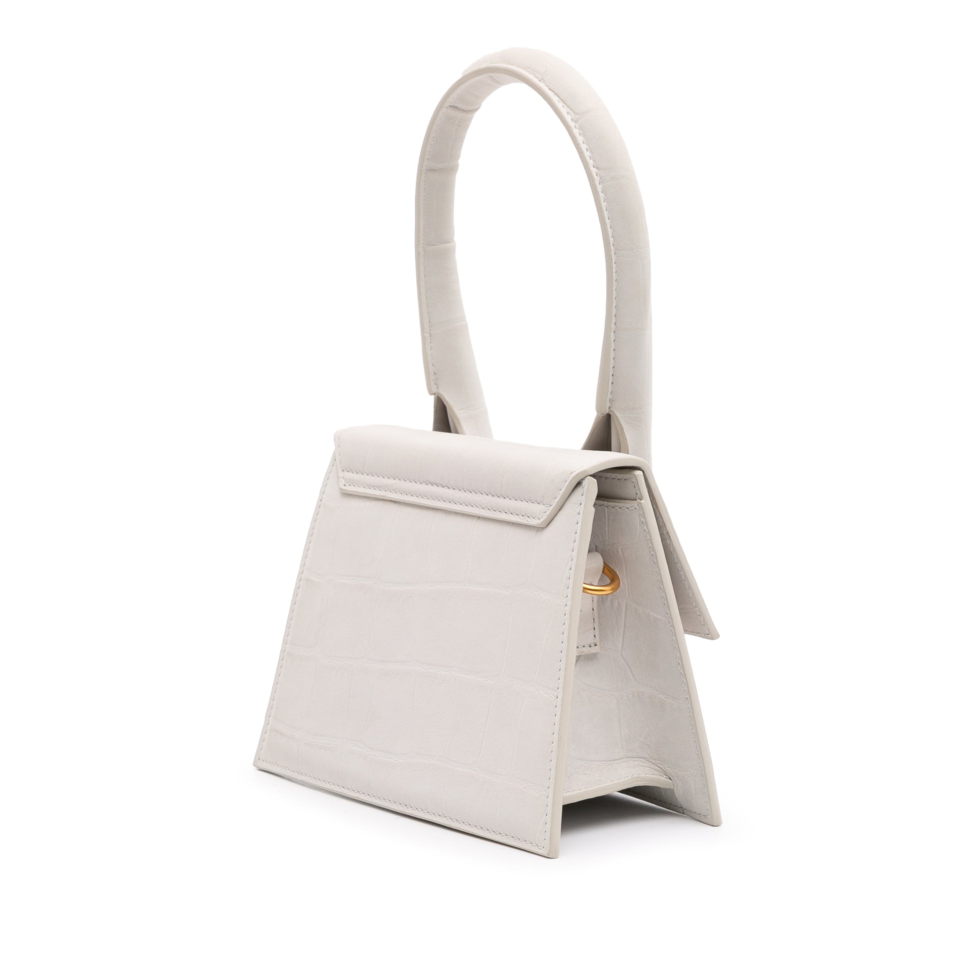 Jacquemus Croc Embossed Calfskin Le Chiquito Moyen