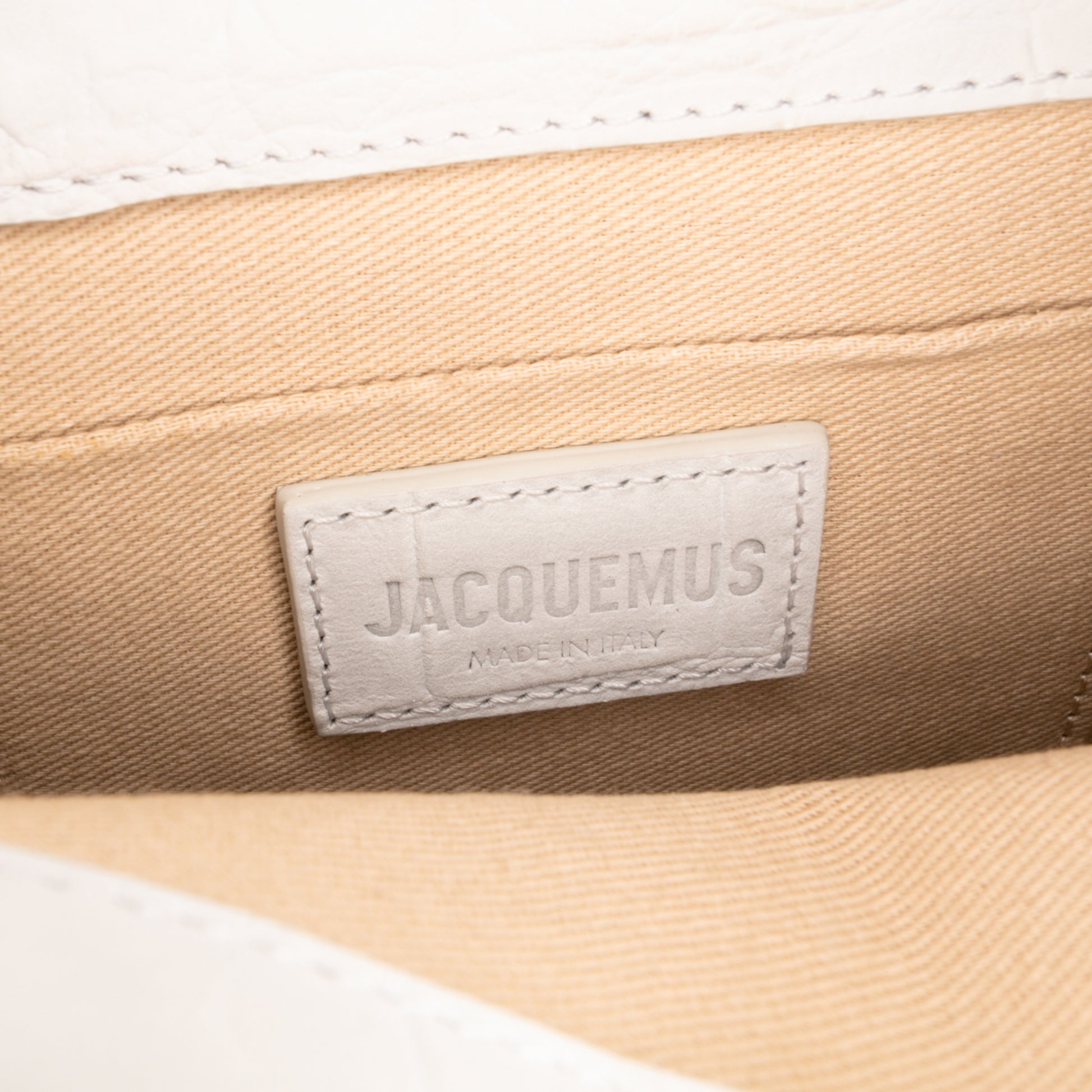 Jacquemus Croc Embossed Calfskin Le Chiquito Moyen