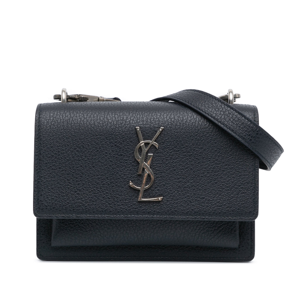 Saint Laurent Medium Grained Calfskin Monogram Sunset Crossbody