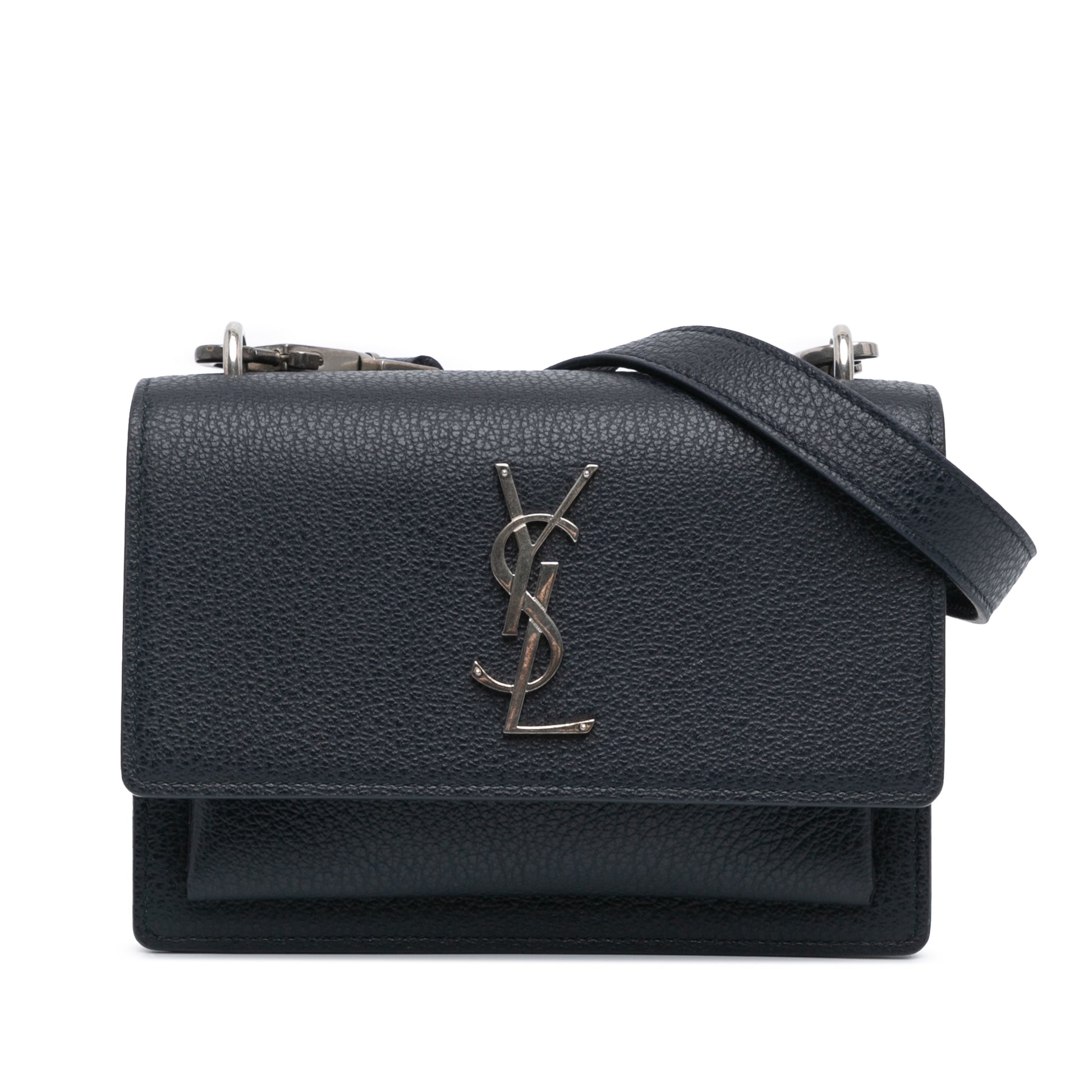 Saint Laurent Medium Grained Calfskin Monogram Sunset Crossbody