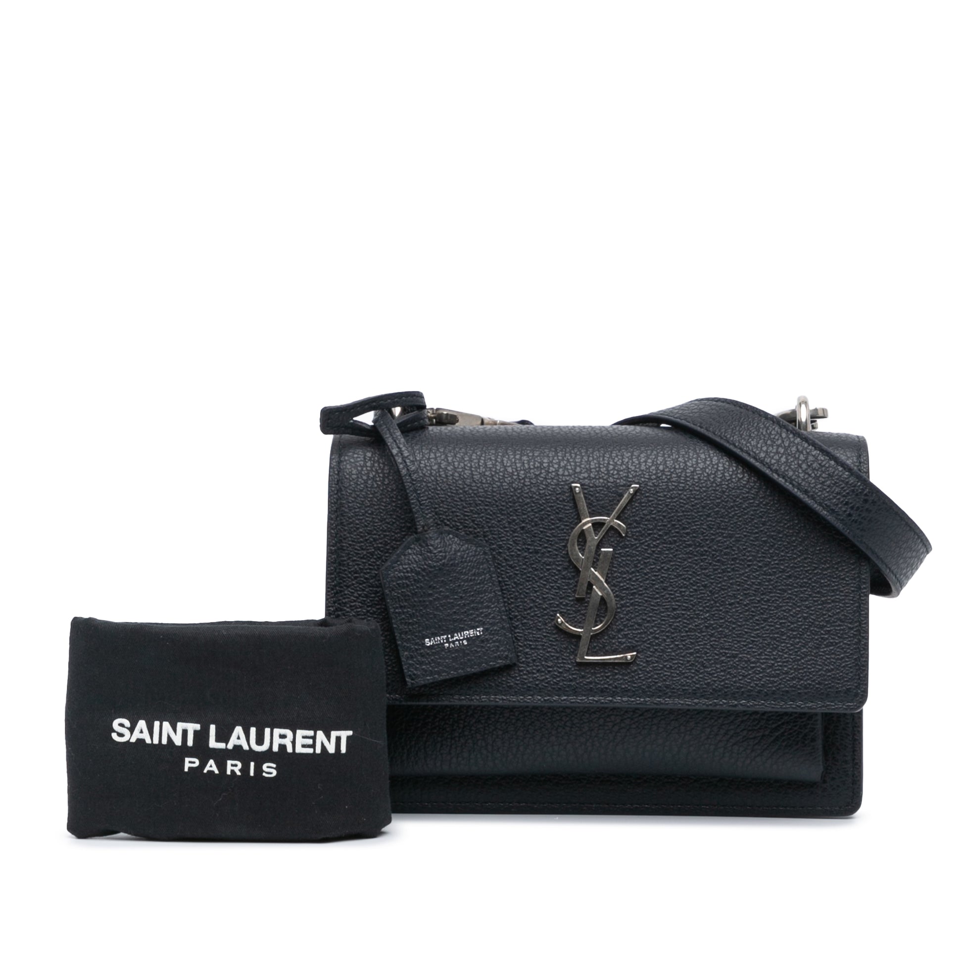 Saint Laurent Medium Grained Calfskin Monogram Sunset Crossbody