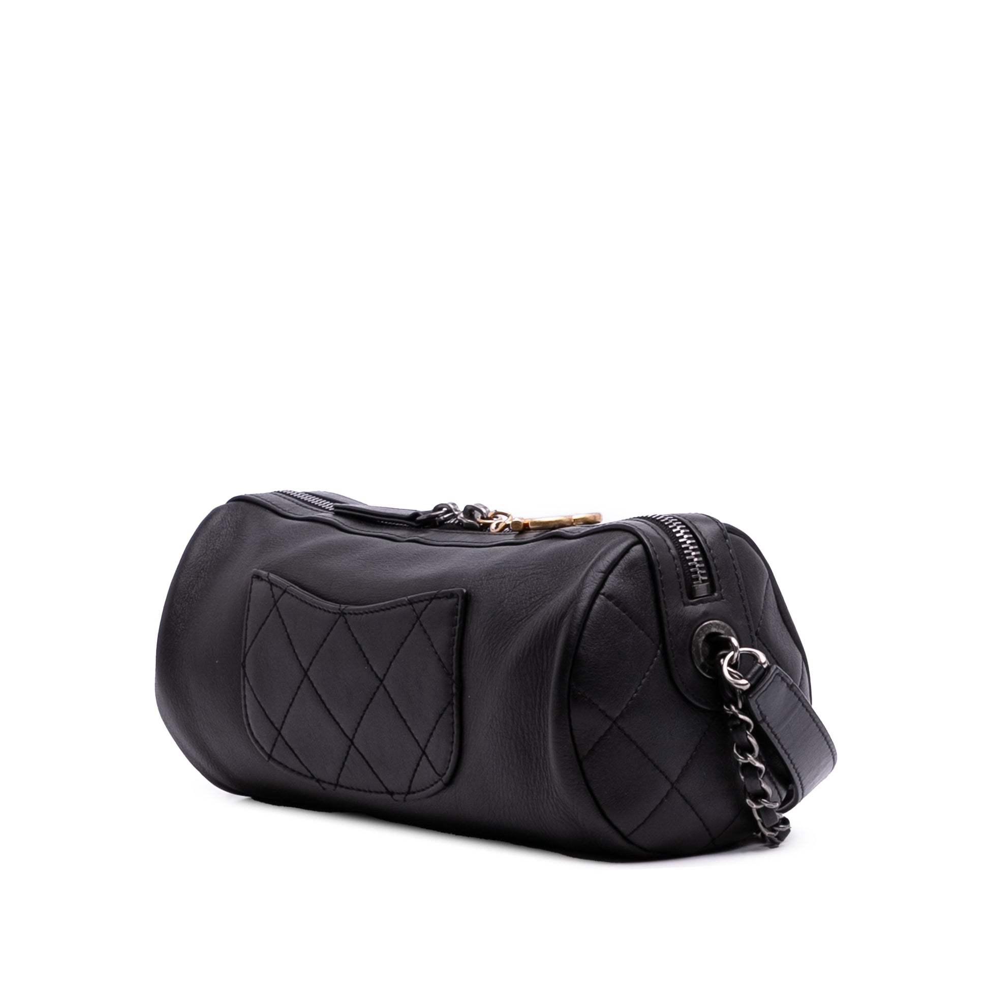 Chanel Calfskin Signature Chain 20s Bowling Bag