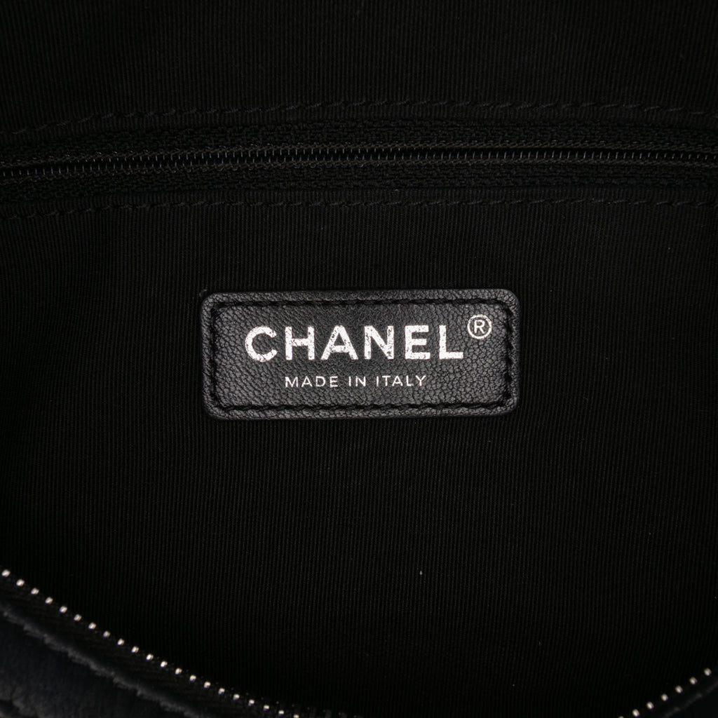 Chanel Calfskin Signature Chain 20s Bowling Bag