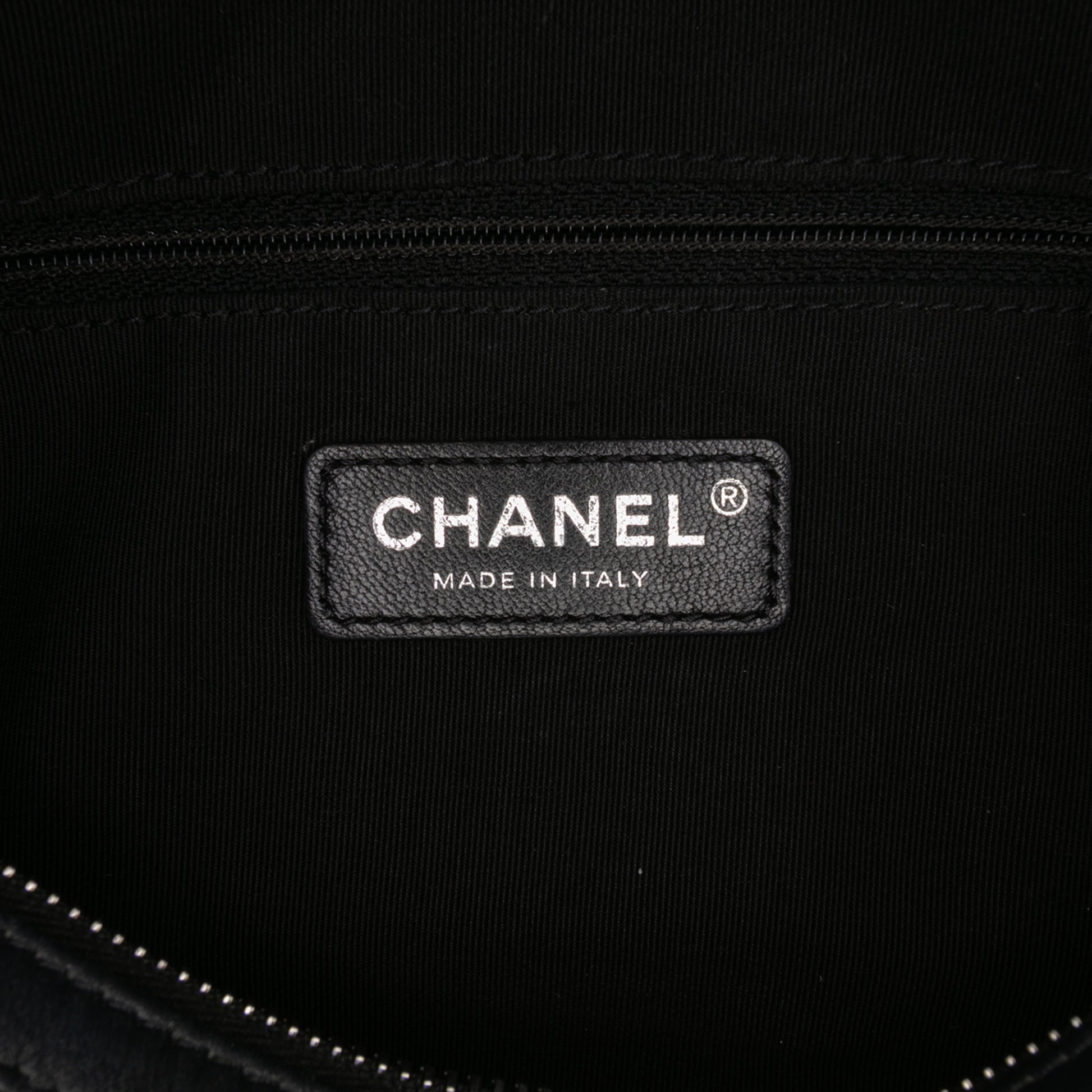 Chanel Calfskin Signature Chain 20s Bowling Bag