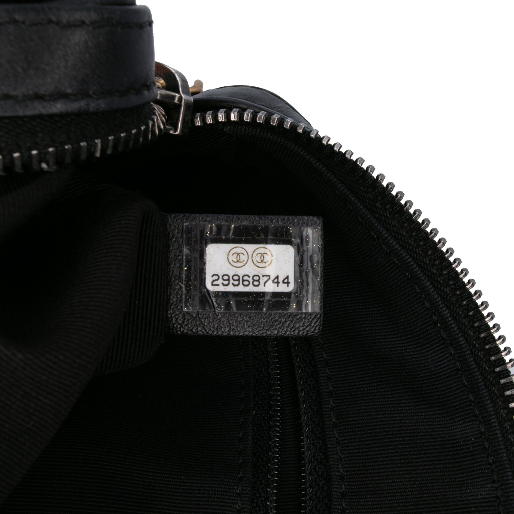 Chanel Calfskin Signature Chain 20s Bowling Bag