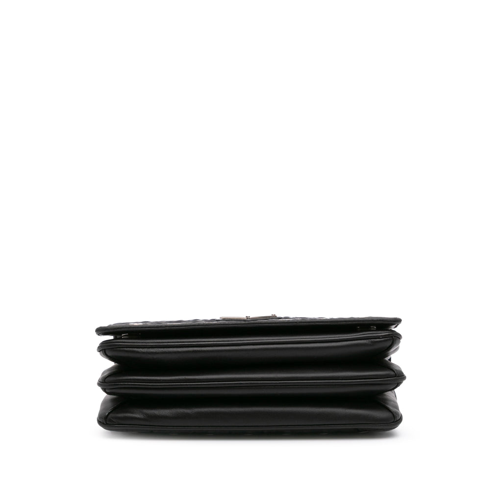 Prada Tessuto Grommet Shoulder Bag