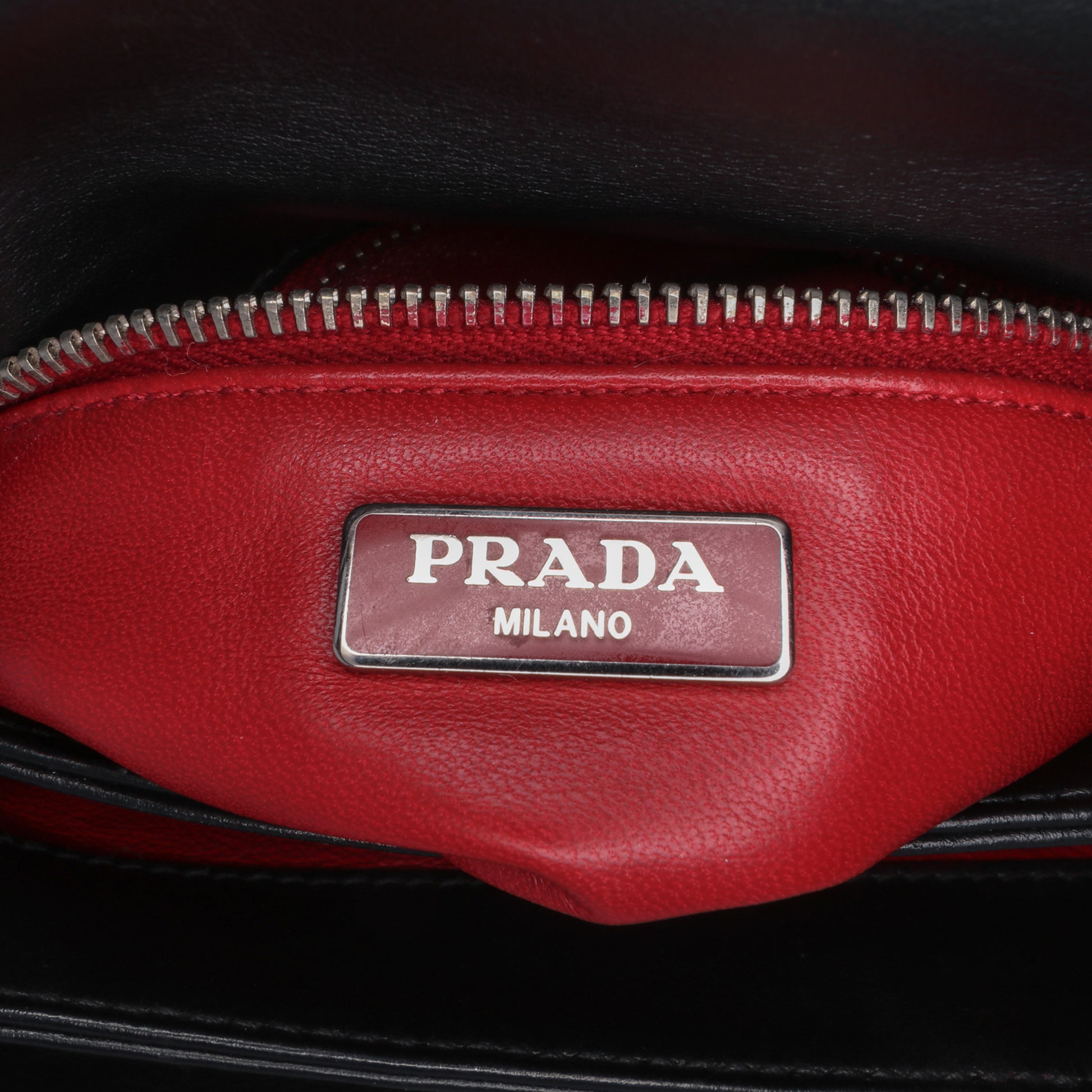 Prada Tessuto Grommet Shoulder Bag