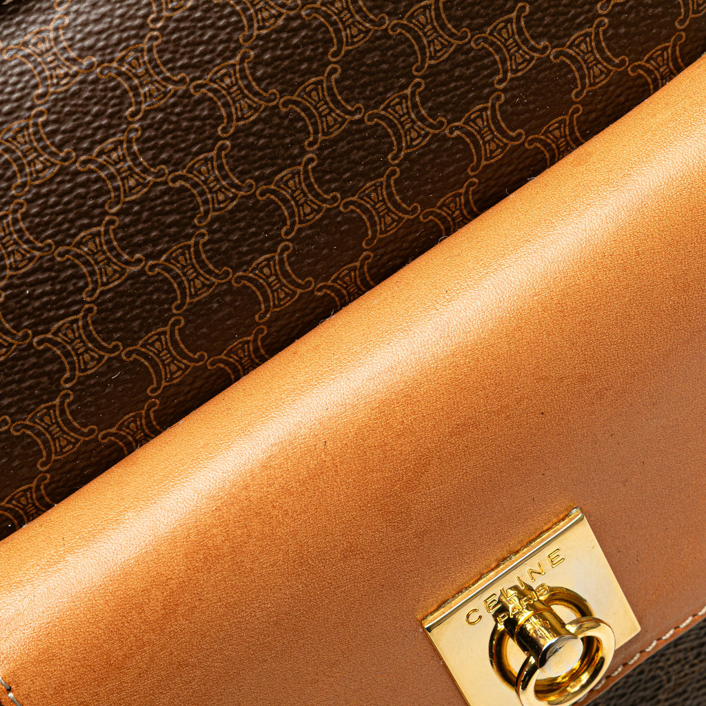 Celine Macadam Coated Canvas Handbag