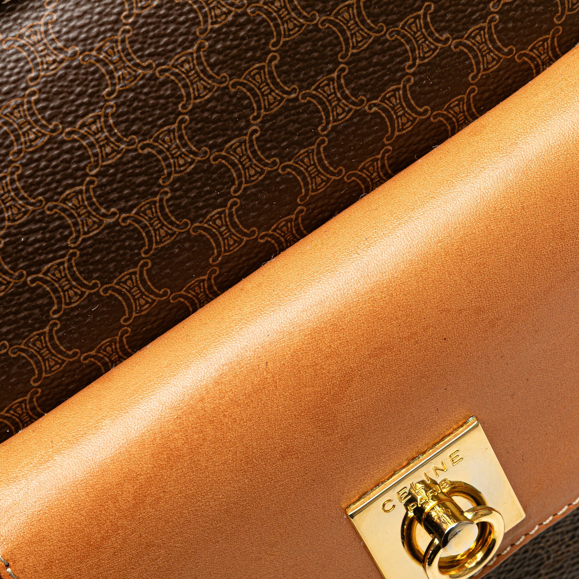 Celine Macadam Coated Canvas Handbag
