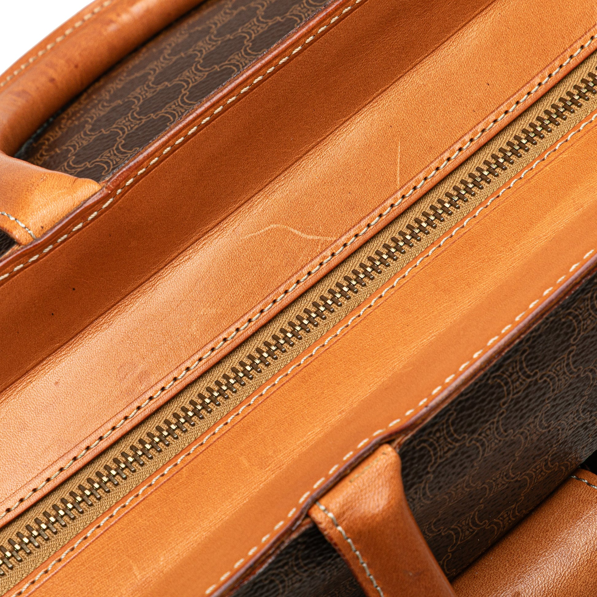 Celine Macadam Coated Canvas Handbag