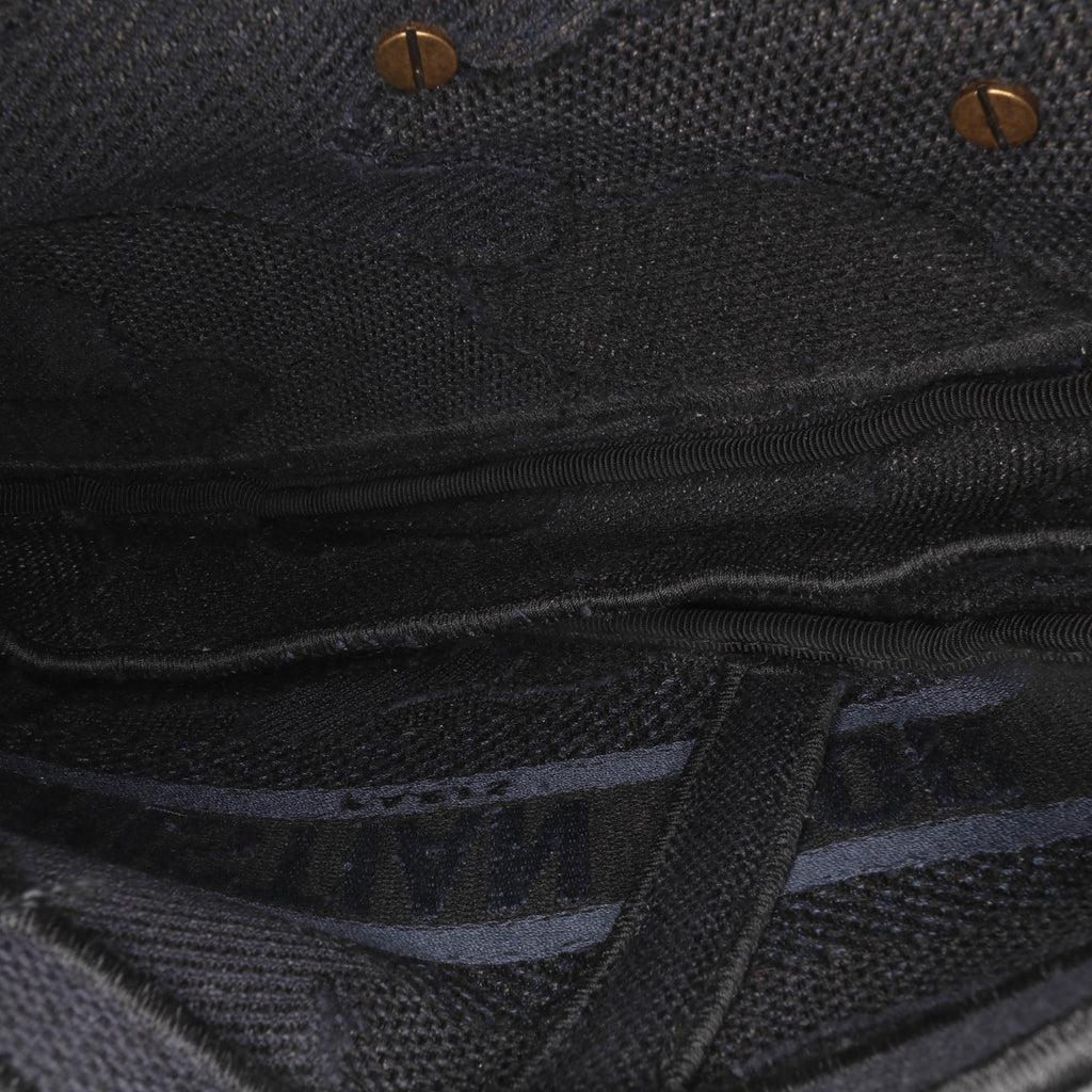 Dior Canvas Embroidered Camouflage Saddle Bag