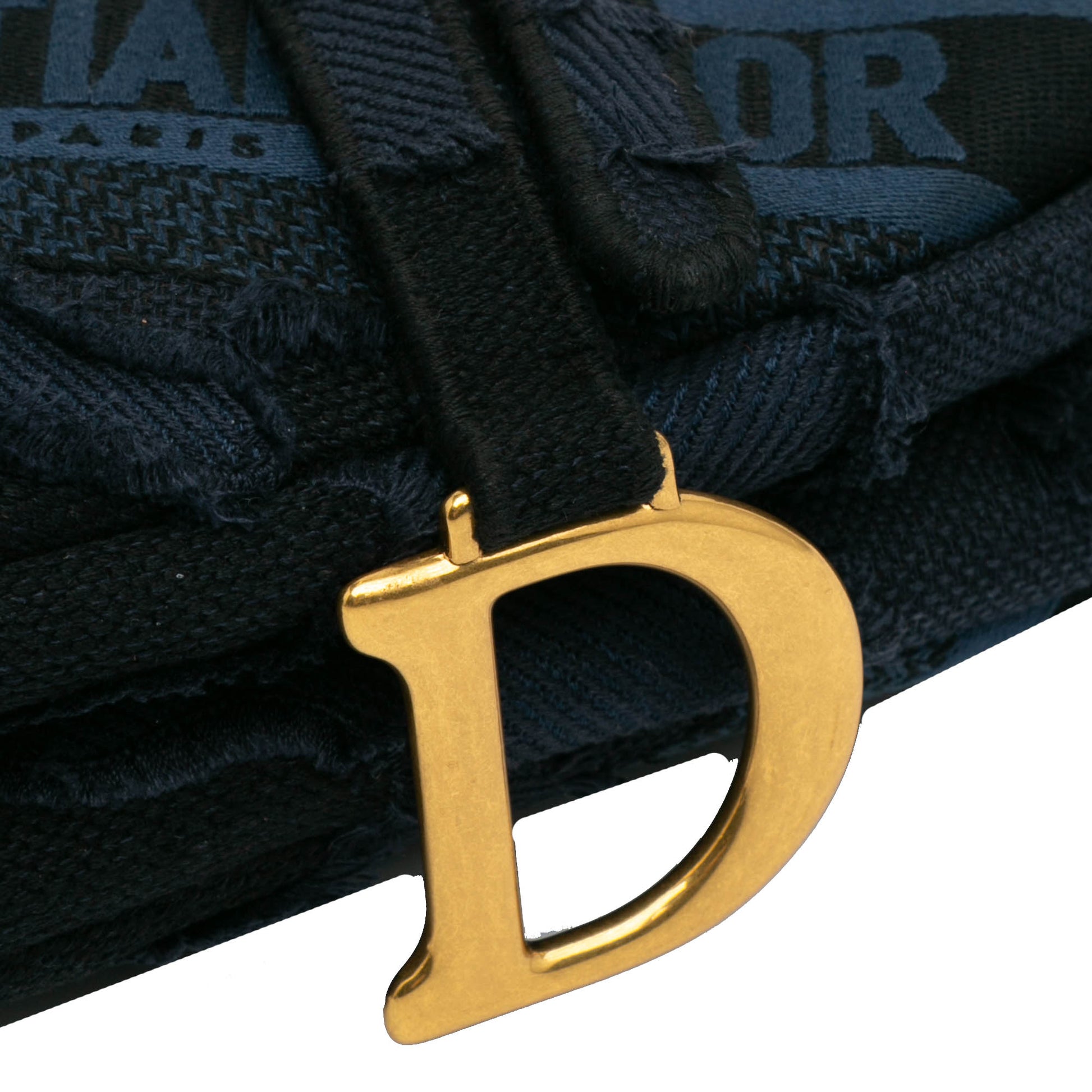 Dior Canvas Embroidered Camouflage Saddle Bag