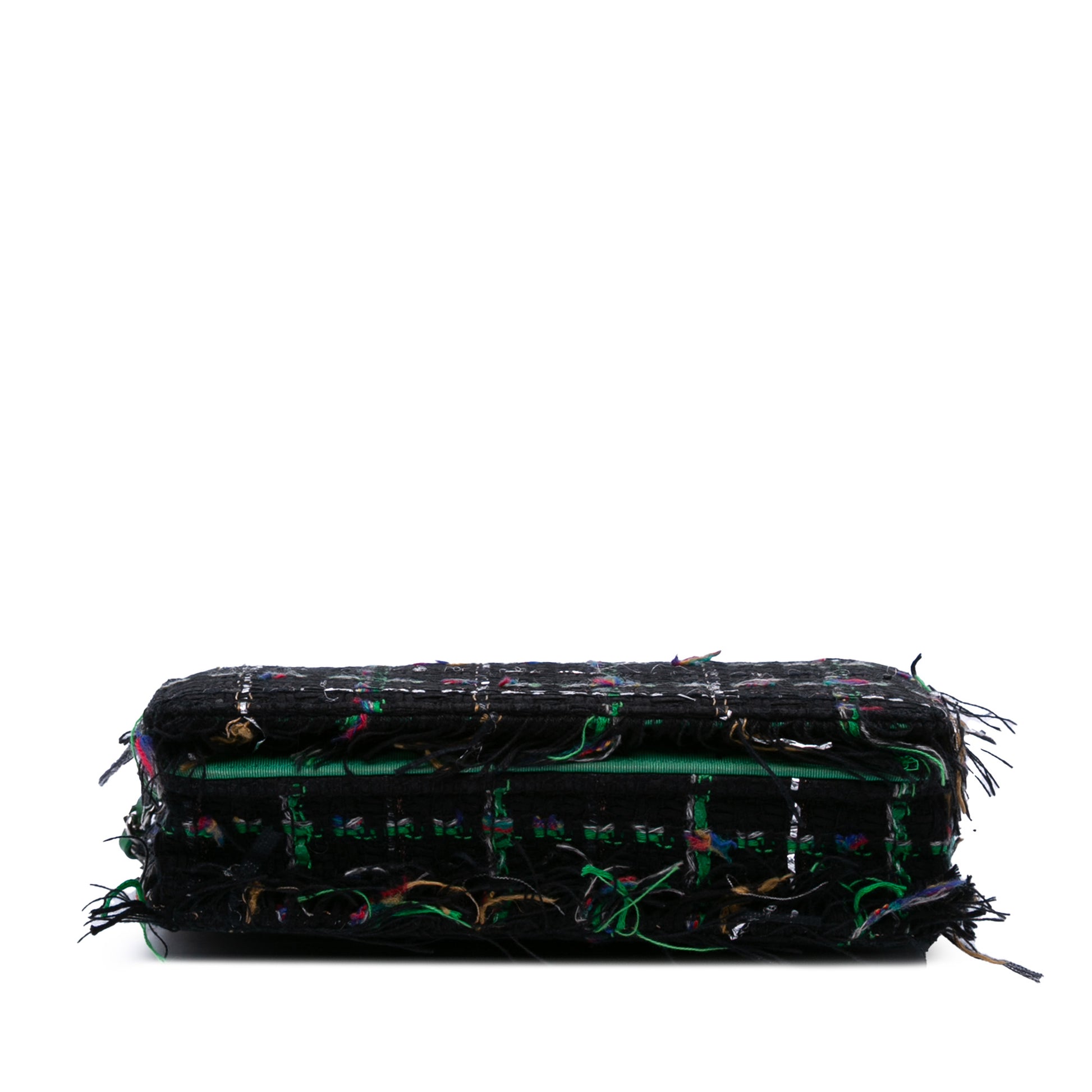 Chanel Quilted Boucle Tweed Robot Charm Wallet On Chain