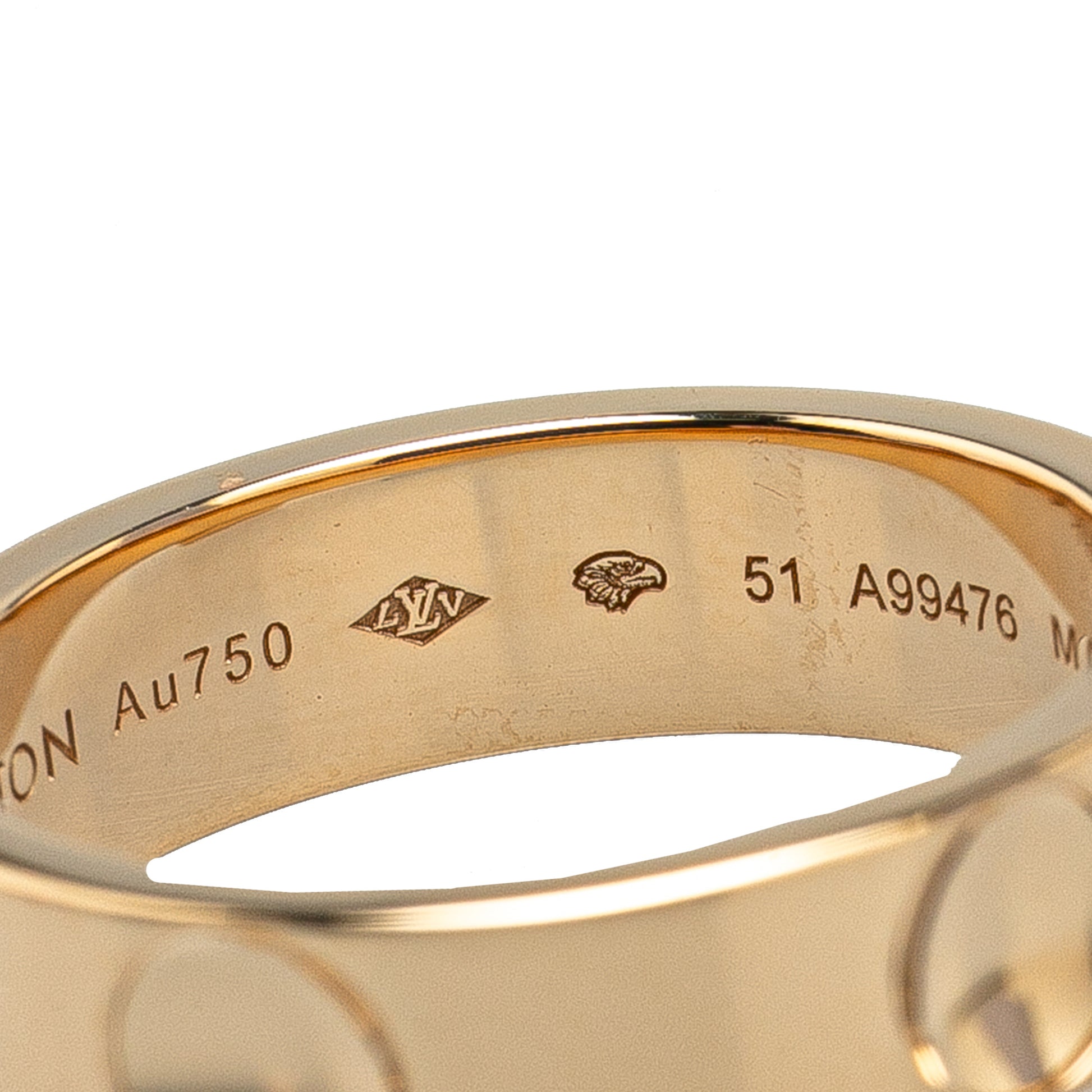Louis Vuitton 18K Yellow Gold Empreinte Ring