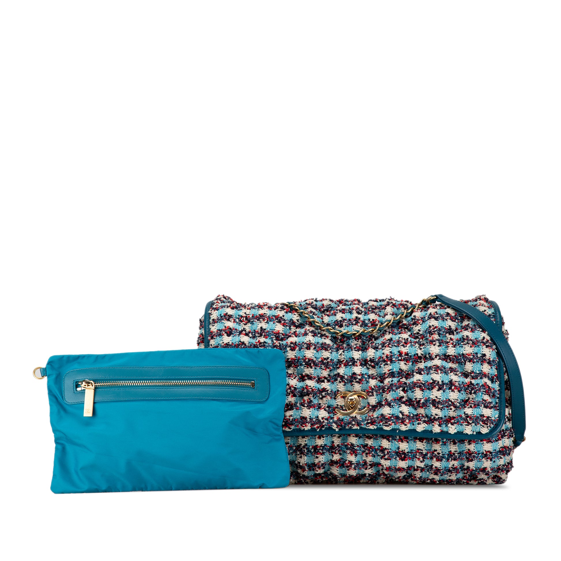 Chanel Maxi Tweed Chesterfield Single Flap