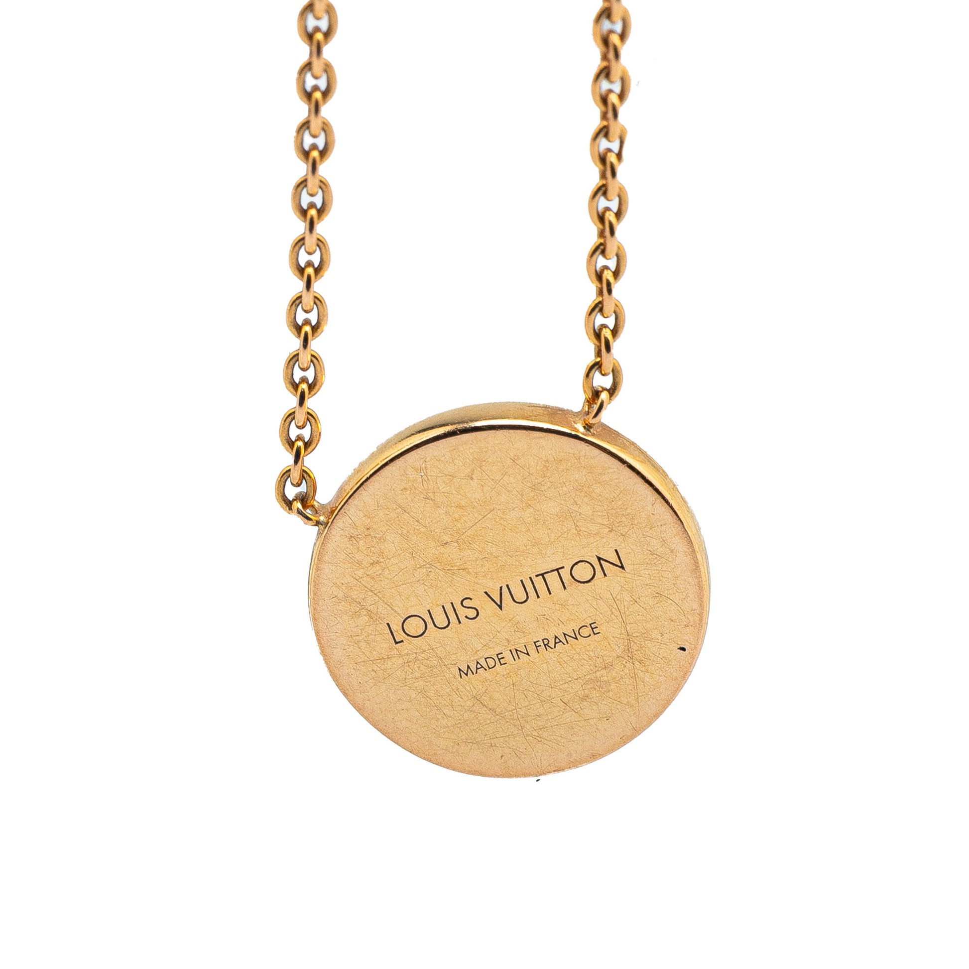 Louis Vuitton 18K Yellow Gold and Mother of Pearl Monogram Color Blossom Sun Necklace
