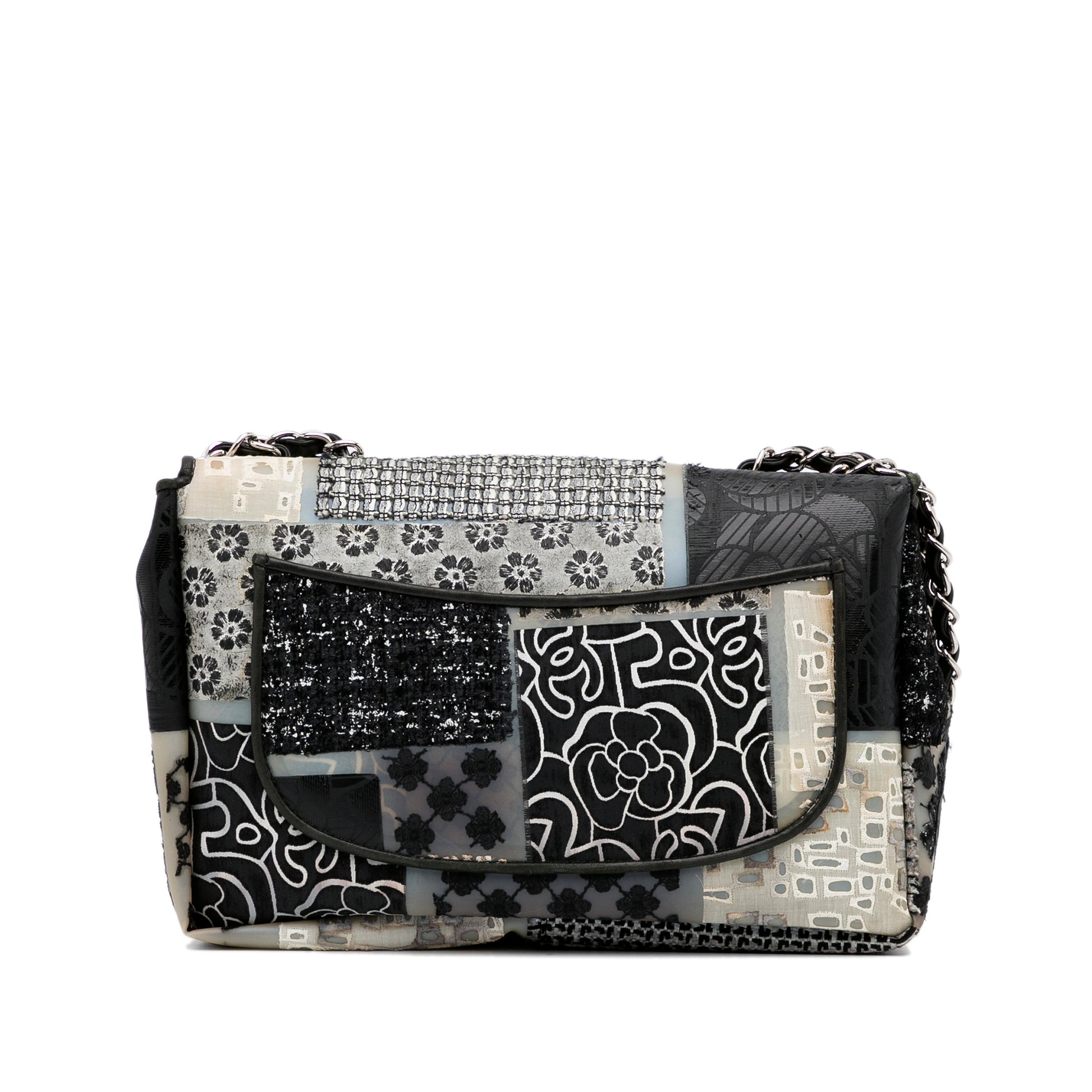 Chanel Jumbo PVC and Tweed Patchwork Single Flap