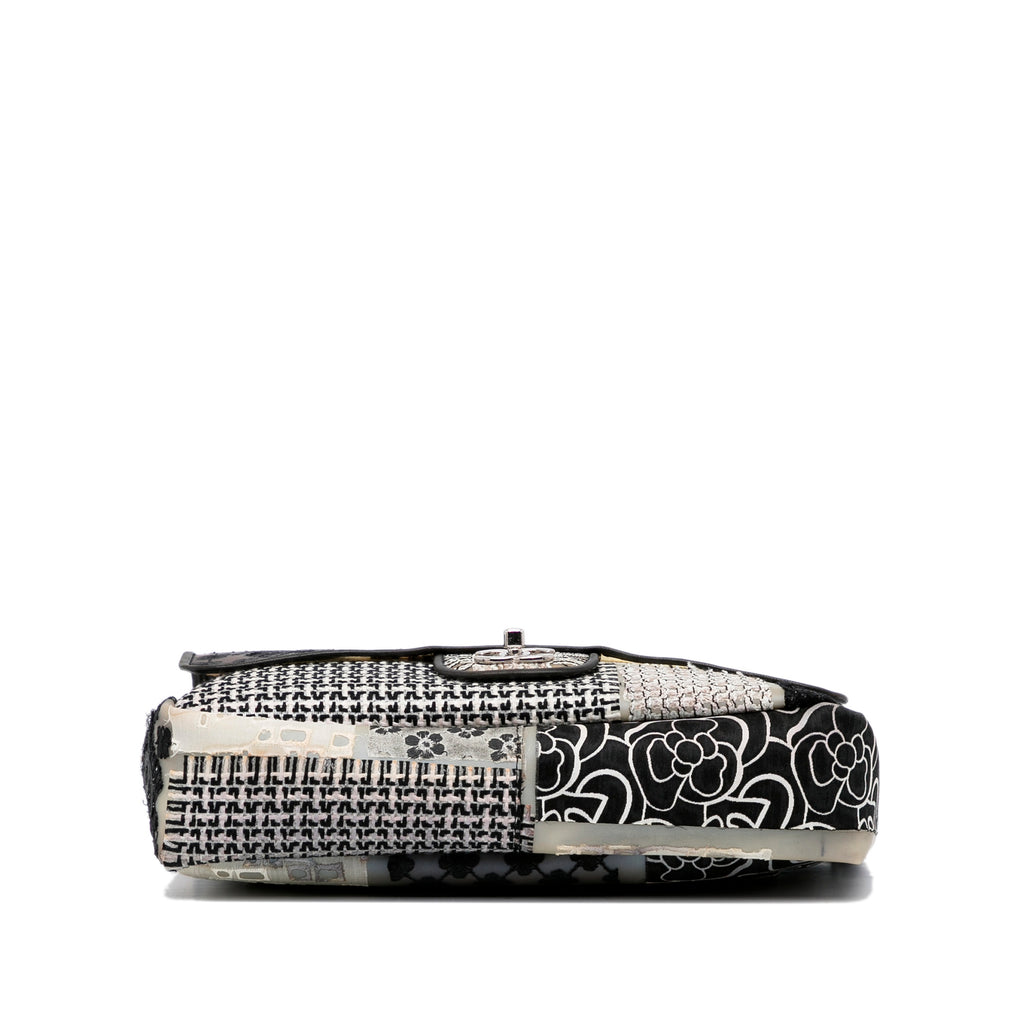 Chanel Jumbo PVC and Tweed Patchwork Single Flap